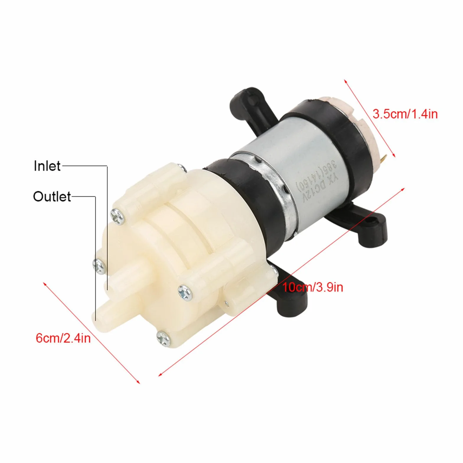 Mini Membrana Pompa, Miniaturowe Pompy do Samodzielnego Gruntowania, DC 12V Mini Elektryczna Membrana Pompy Ssania Wody na herbatę