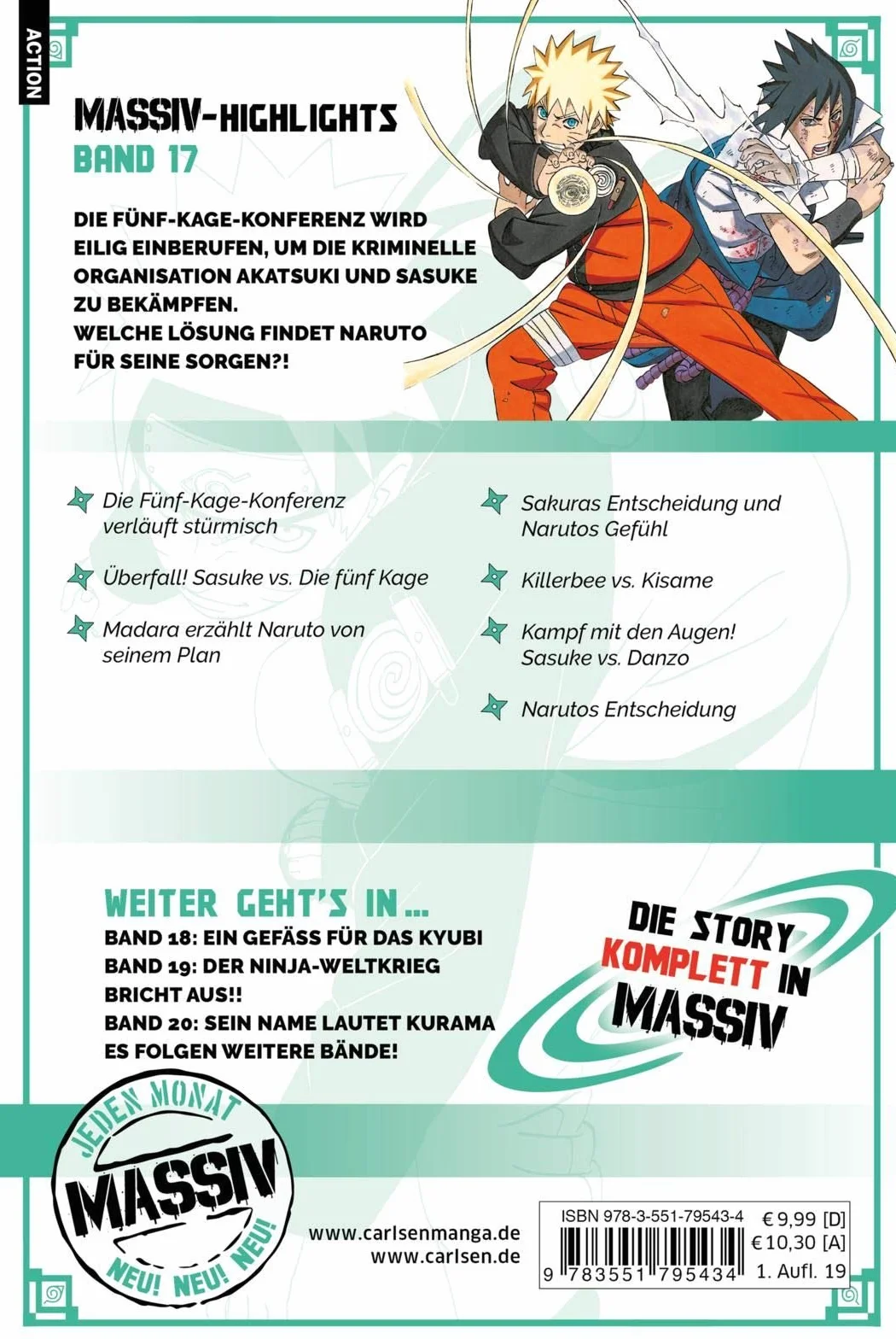 NARUTO Massiv 17: Die Originalserie als Sammelbandausgabe