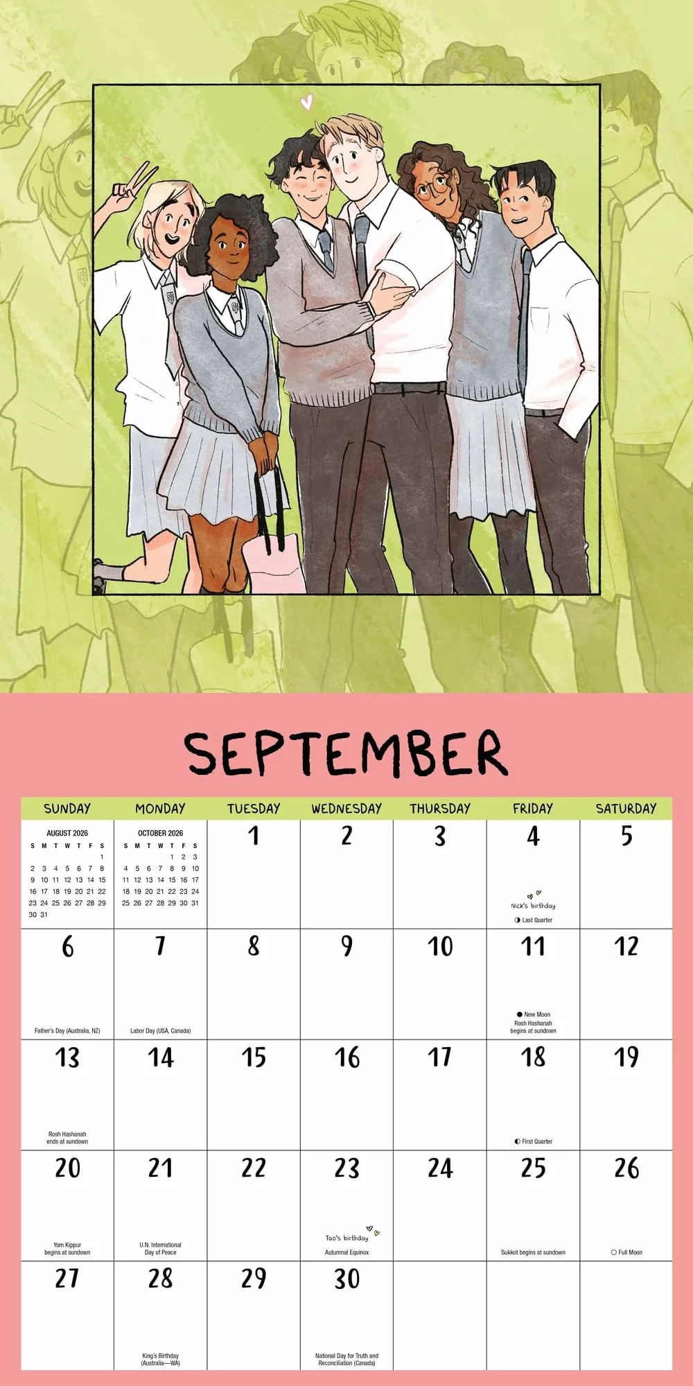 The Heartstopper 2026 Calendar: With art by Alice Oseman, and bonus poster!