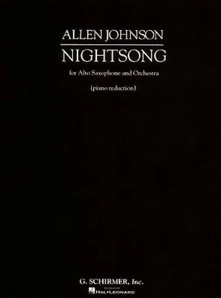 Allen johnson: nightsong for alto sax and orchestra (piano reduction)