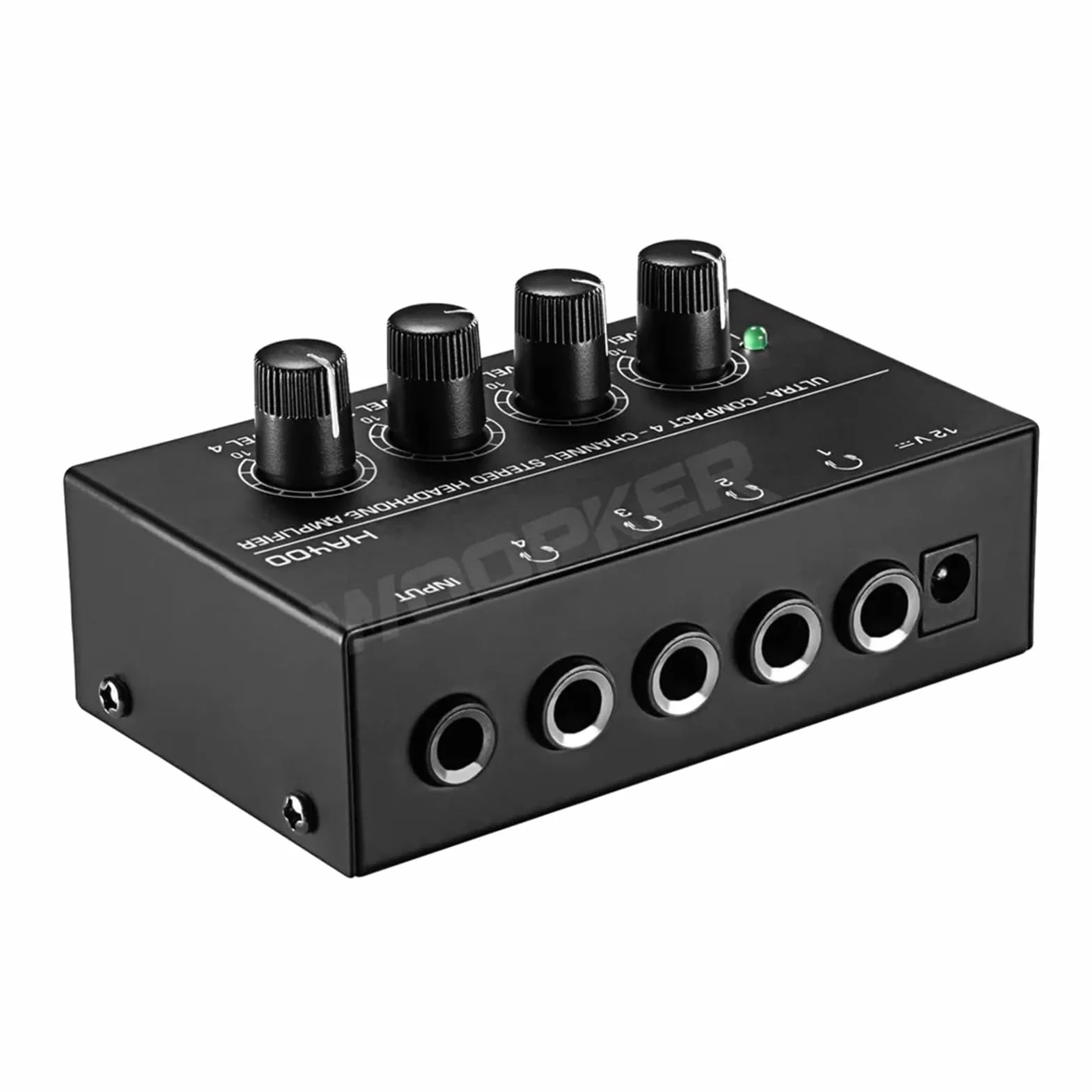 HA400 Headset Amplifier 4-Channel Mini Stereo Headphone AMP Silver