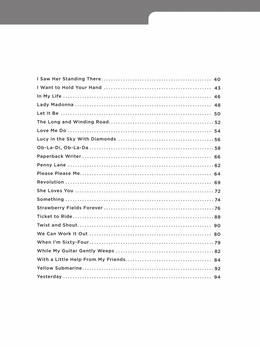 The Beatles Collection - 40 titres - Really Easy Piano