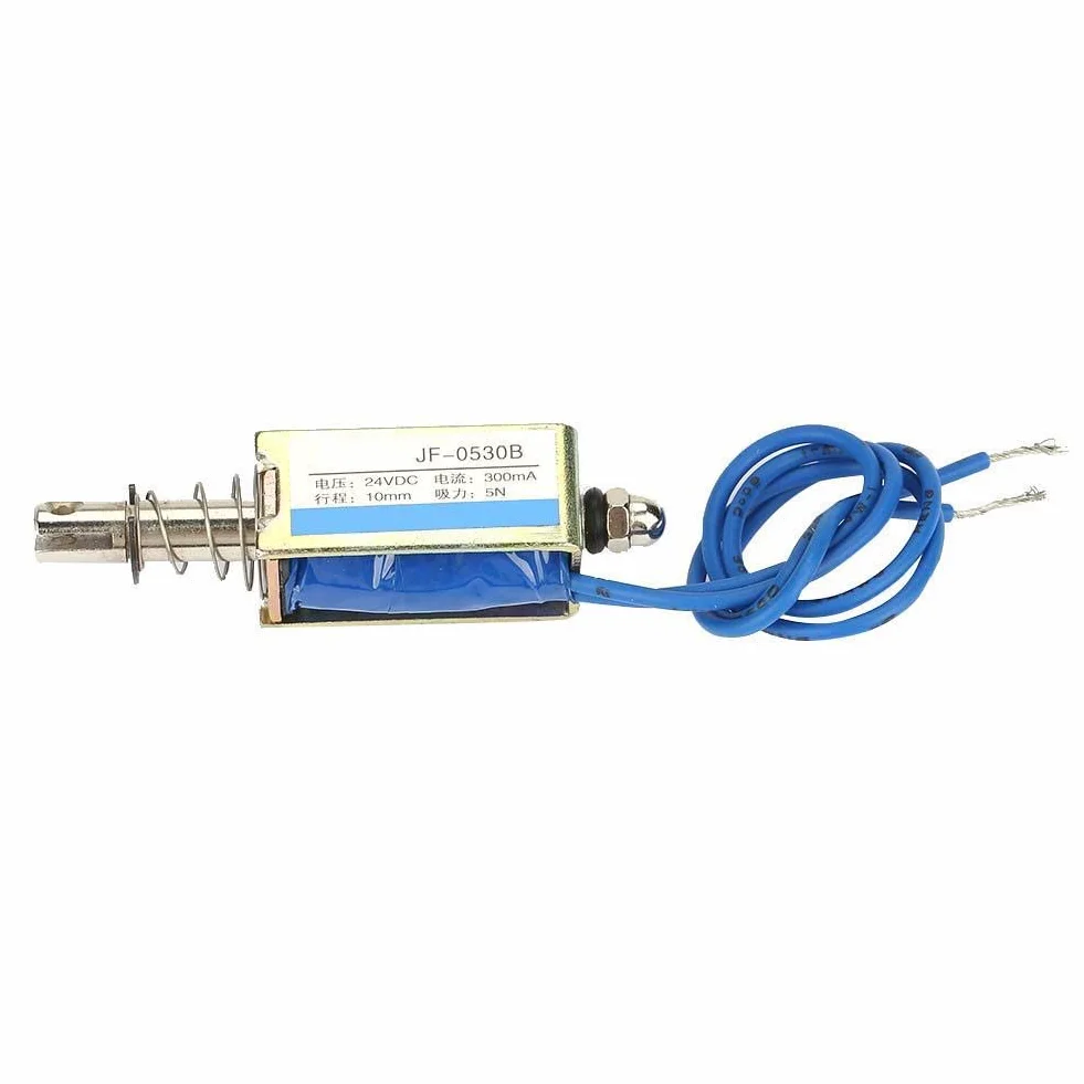 Elektromagnes ciągnący 5N 10 mm 6/12/24 V DC 300 mA sterowanie automatyzacją