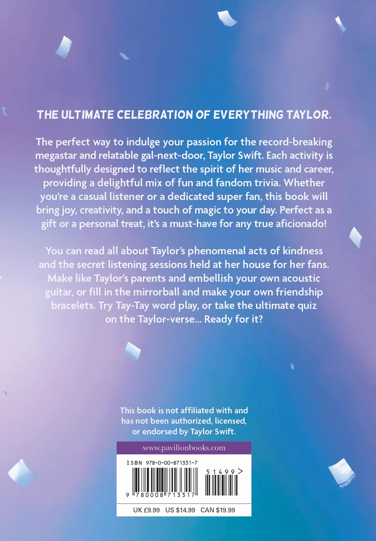 The Taylor Swift Activity Book: Quizzes, Puzzles & Trivia - Sunday Times Bestseller