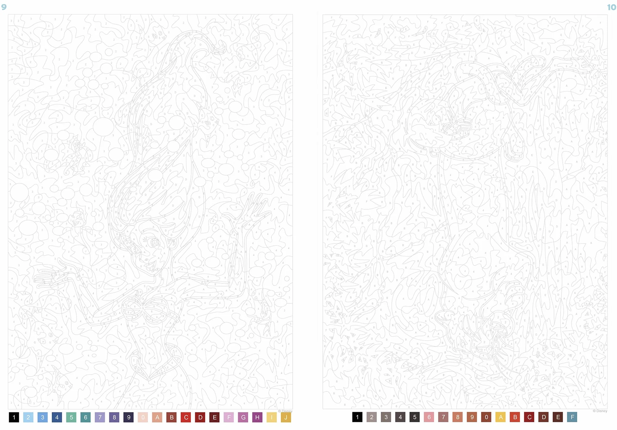 Coloriages mystères Disney - Nature