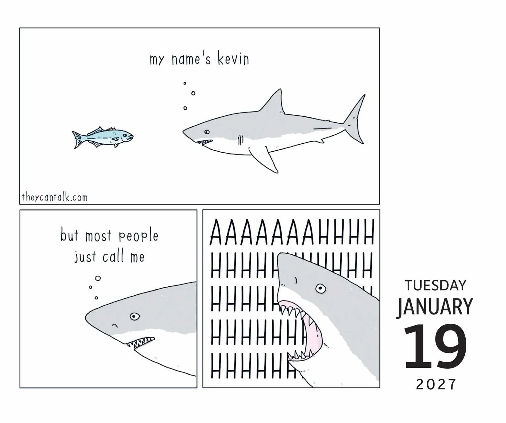 They Can Talk Comics 2027 Day-to-Day Calendar: What's in the Jacket?!