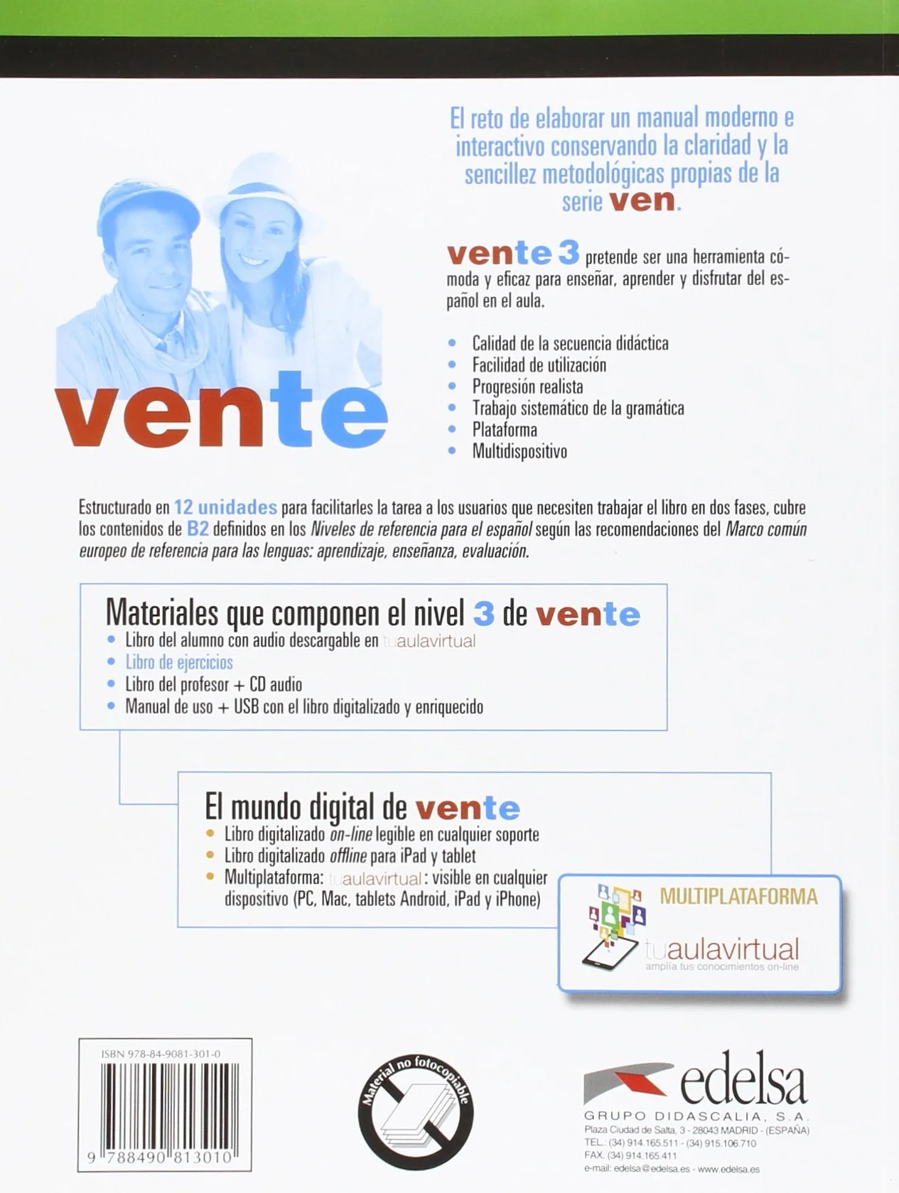 Vente 3 Cwiczenia: Libro de ejercicios 3 (B2)