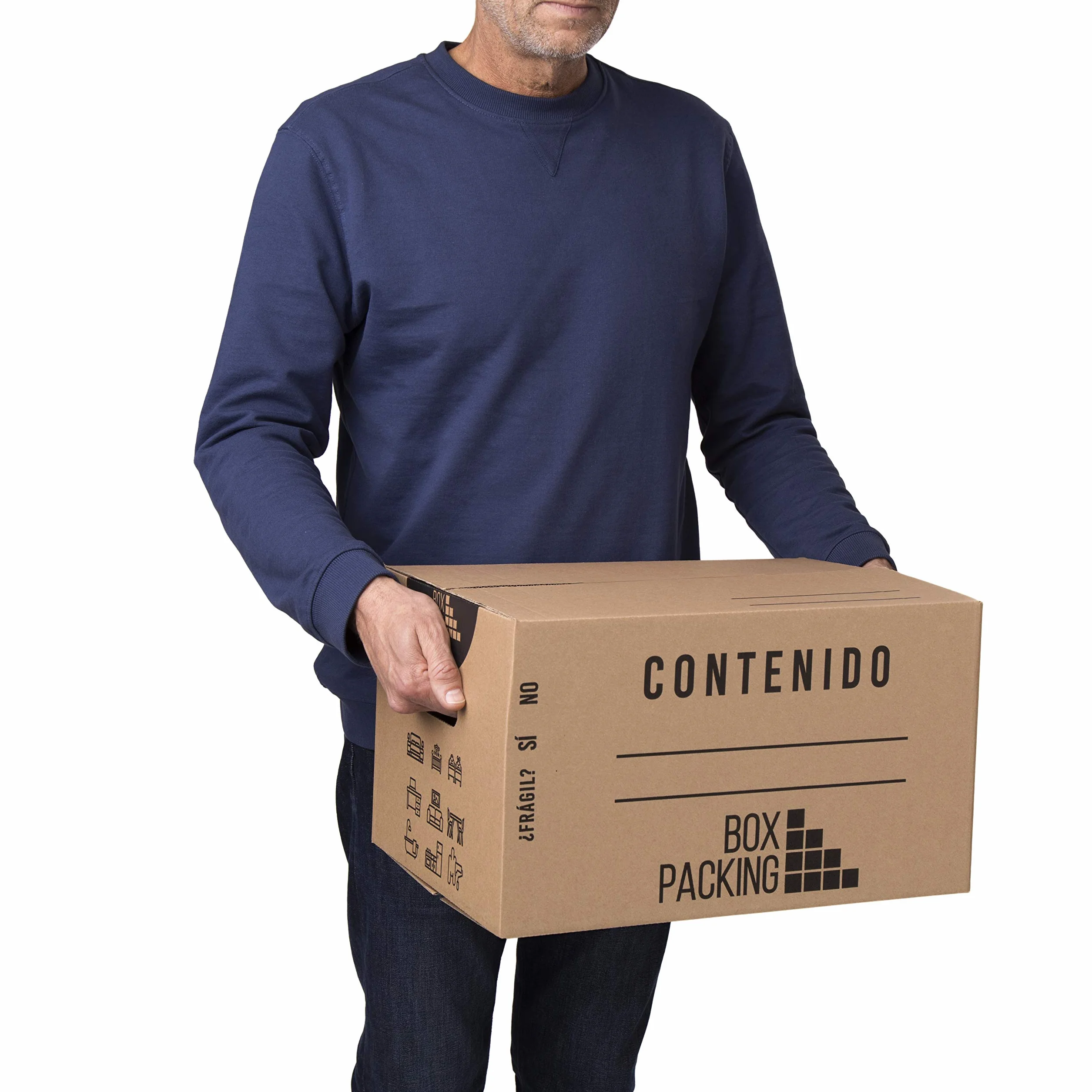 Kartony do Przeprowadzki 20 Sztuk 43x30x25 cm Wzmocniona Tektura Falista z Uchwytami