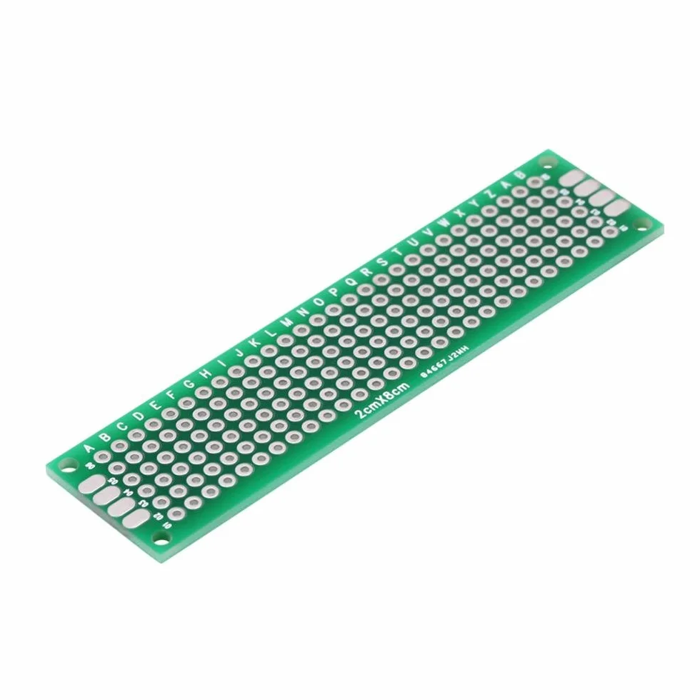 10 sztuk uniwersalna płytka drukowana 2 × 8 cm uniwersalna płytka drukowana deska do krojenia chleba deska do krojenia chleba PCB do lutowania rzemieślniczego