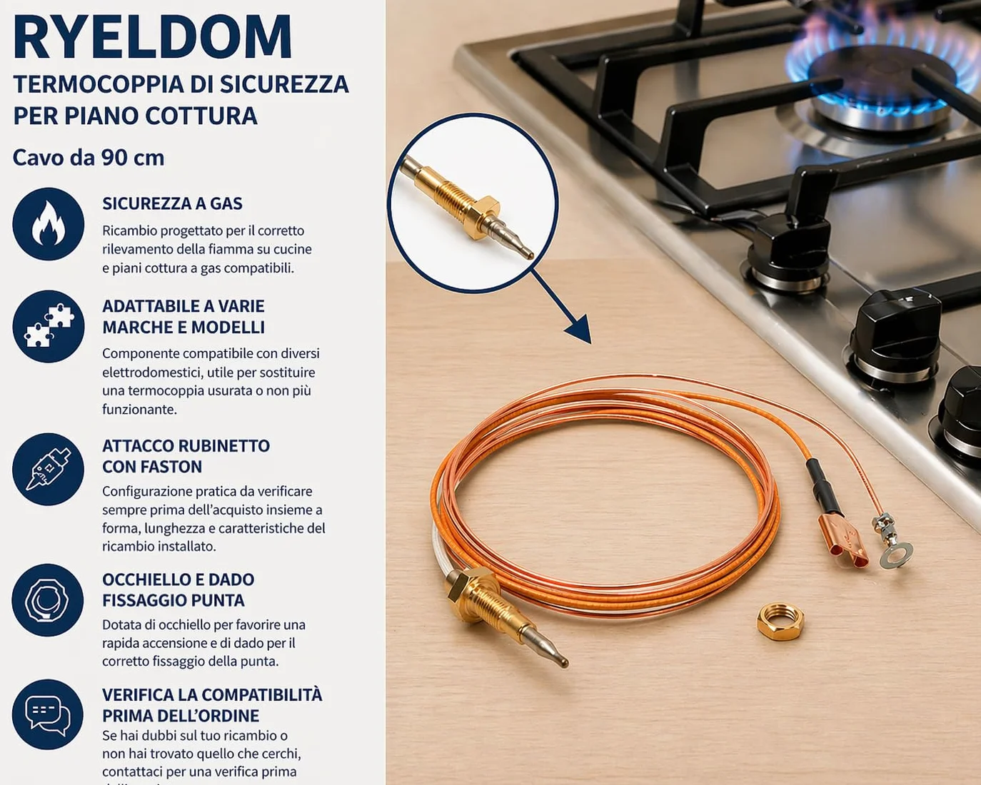 Termopara bezpieczeństwa do płyty grzewczej