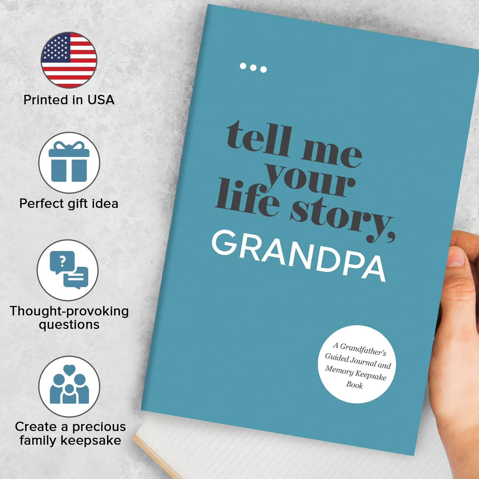 Tell Me Your Life Story, Grandpa: A Grandfather’s Guided Journal and Memory Keepsake Book