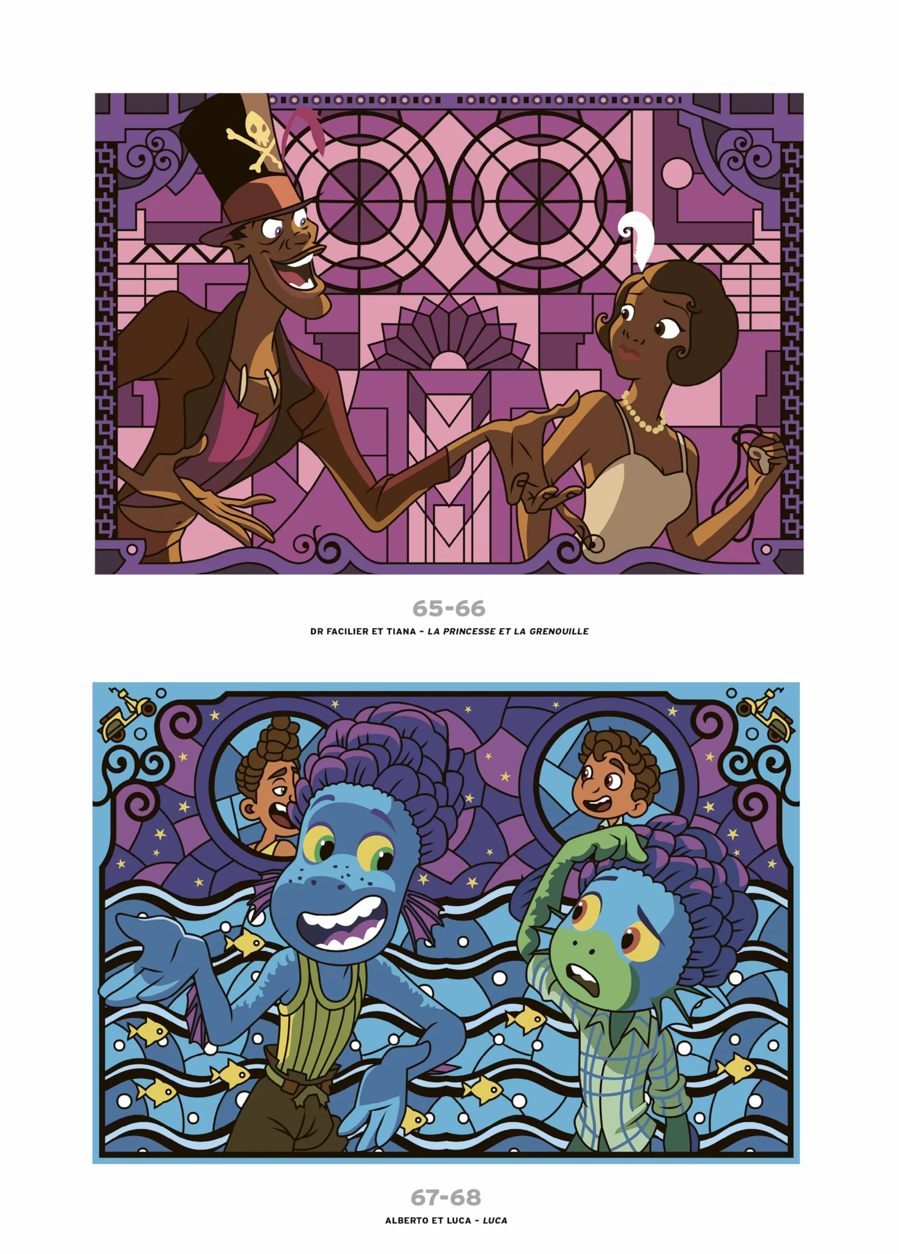 Coloriages mystères Disney - Vitraux Tome 2
