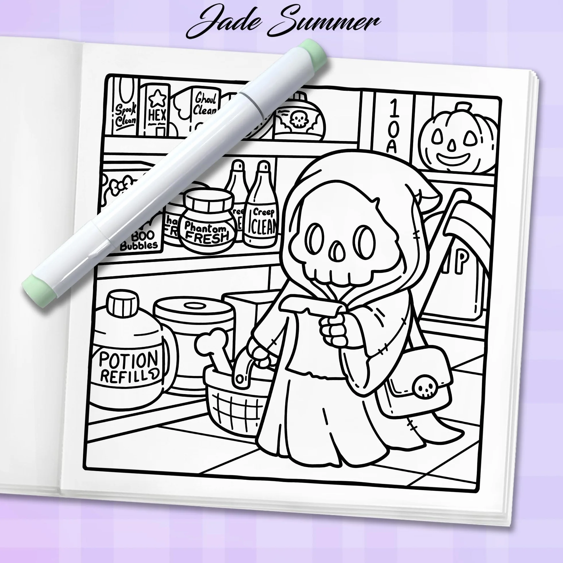 Spooky Life: Cozy Coloring Book for Adults and Teens with Cute and Creepy Everyday Scenes for Relaxation