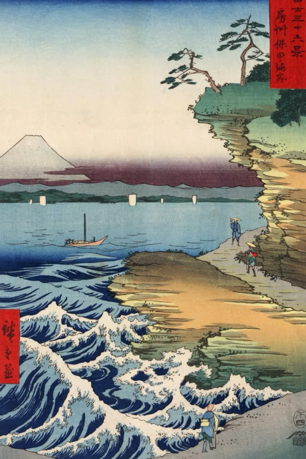 Japan Travel Journal Photo Album Ocean Coast Fuji Fish Scrapbook Notebook Tokaido