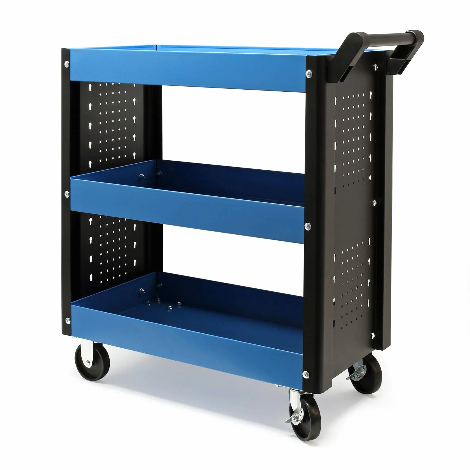 Wiltec Wózek warsztatowy stalowy 3 półki 83x38x90 cm 150 kg
