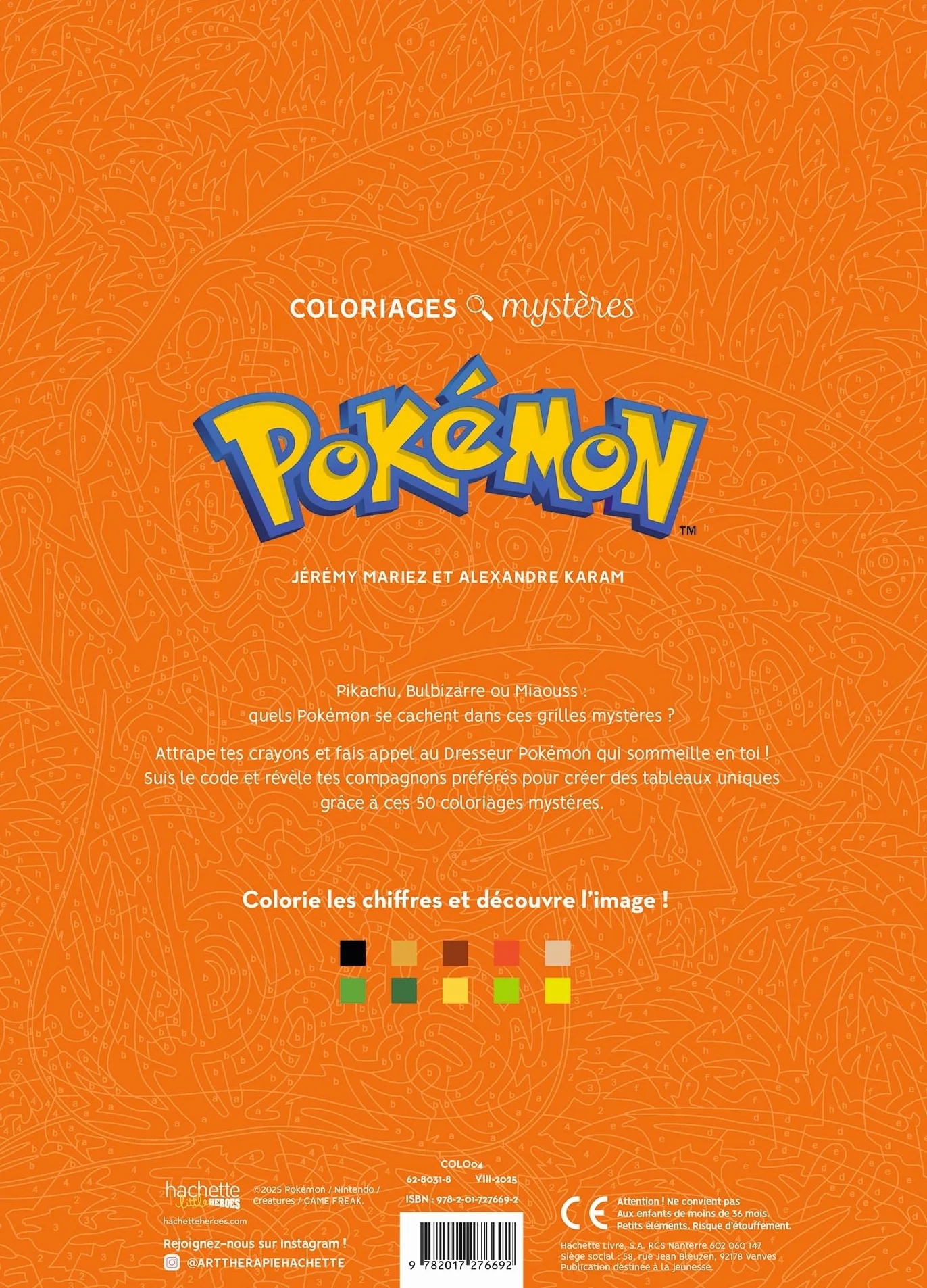 Coloriages mystères - Pokémon: Colorie les chiffres et découvre l'image