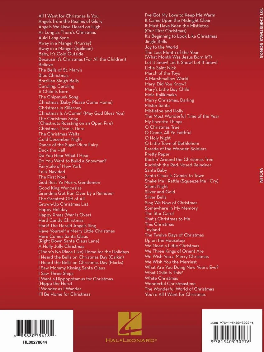101 Christmas Songs for Violin