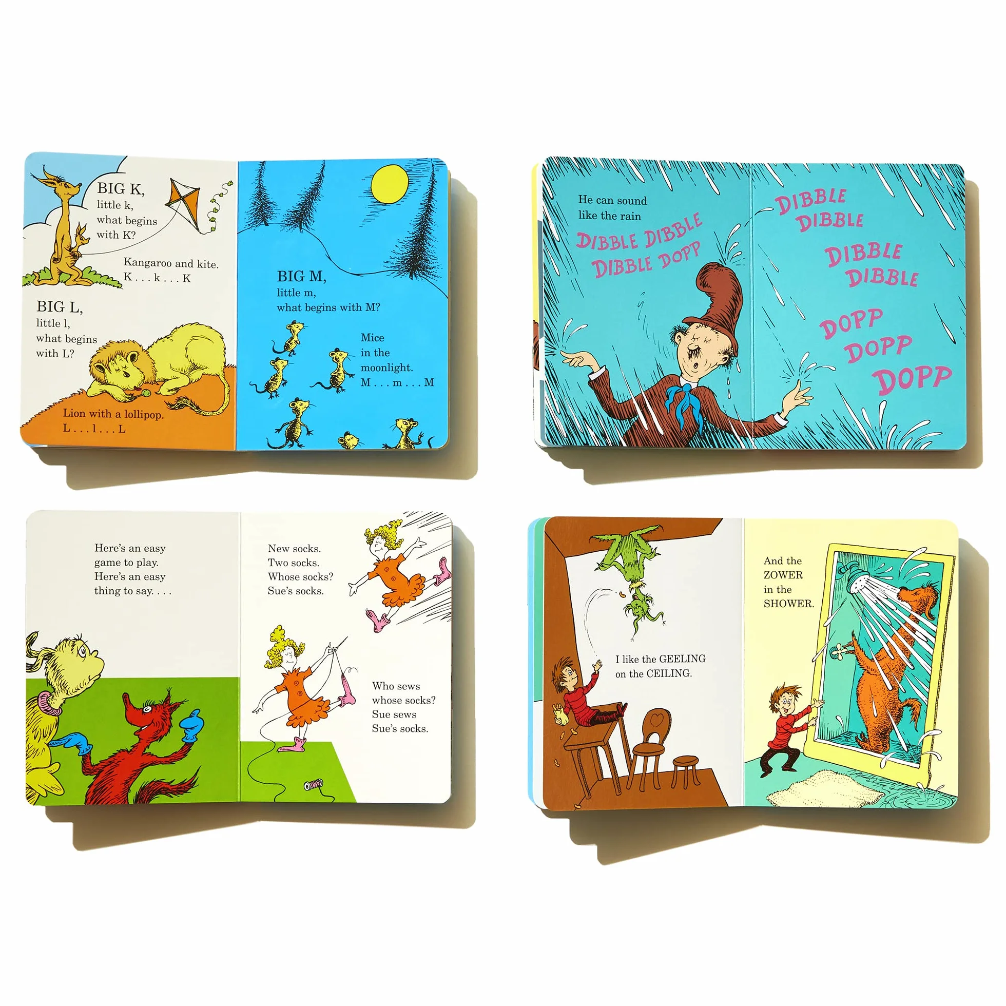 Little Green Boxed Set of Bright and Early Board Books: Fox in Socks; Mr. Brown Can Moo! Can You?; There's a Wocket in My Pocket!; Dr. Seuss's ABC