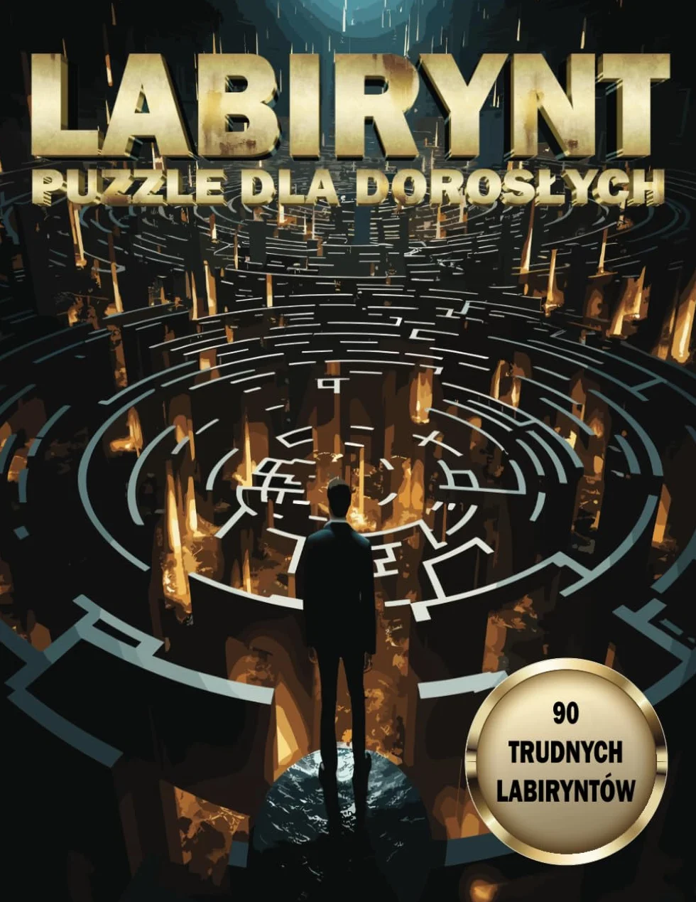 Labirynt Puzzle Dla Dorosłych: Niesamowita łamigłówka dla dorosłych, nastolatków i zaawansowanych z rozwiązaniami (90 trudnych labiryntów).