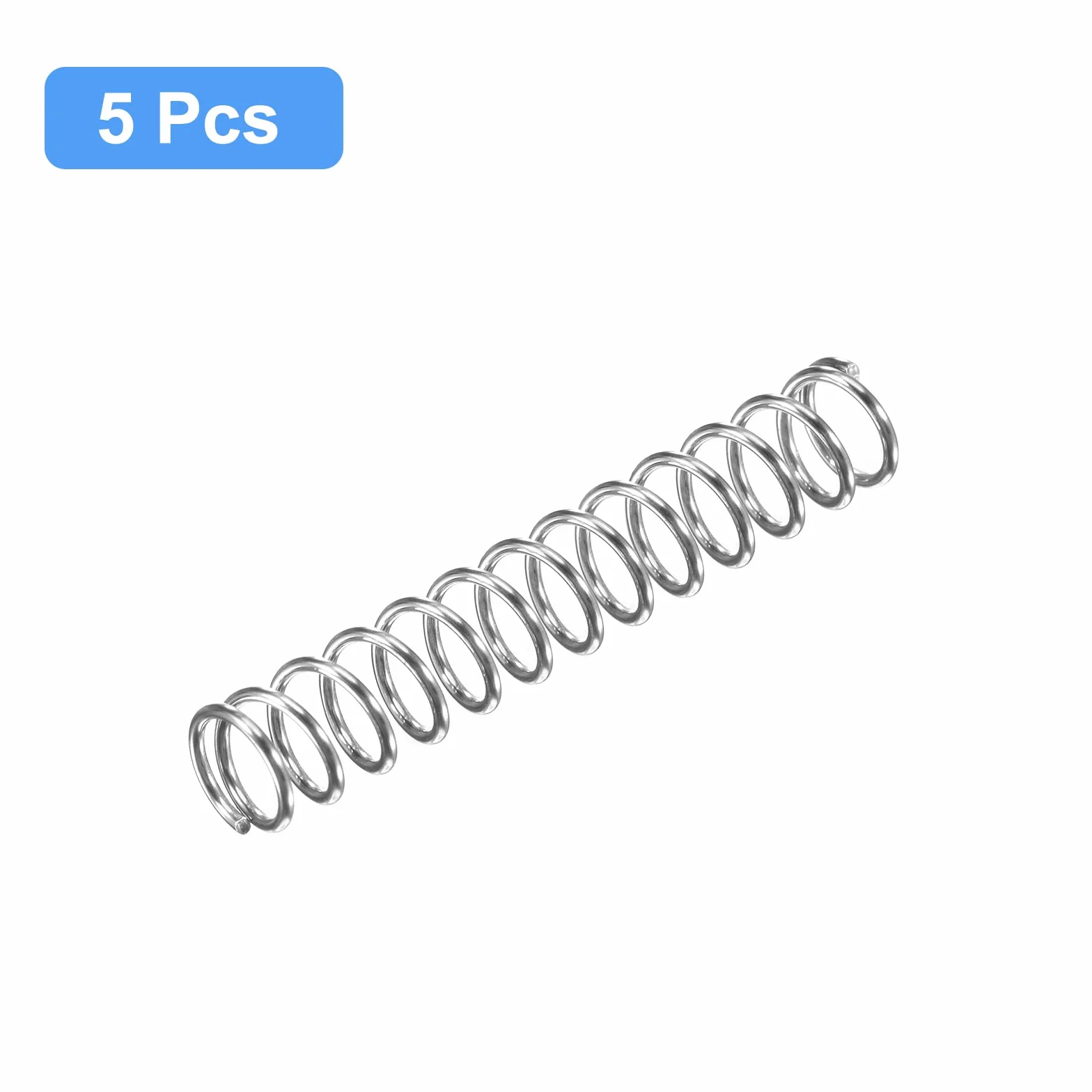 Sprężyny dociskowe 304 stal szlachetna 7 mm AD 0,8 mm drut 40 mm długość srebrny QUARKZMAN