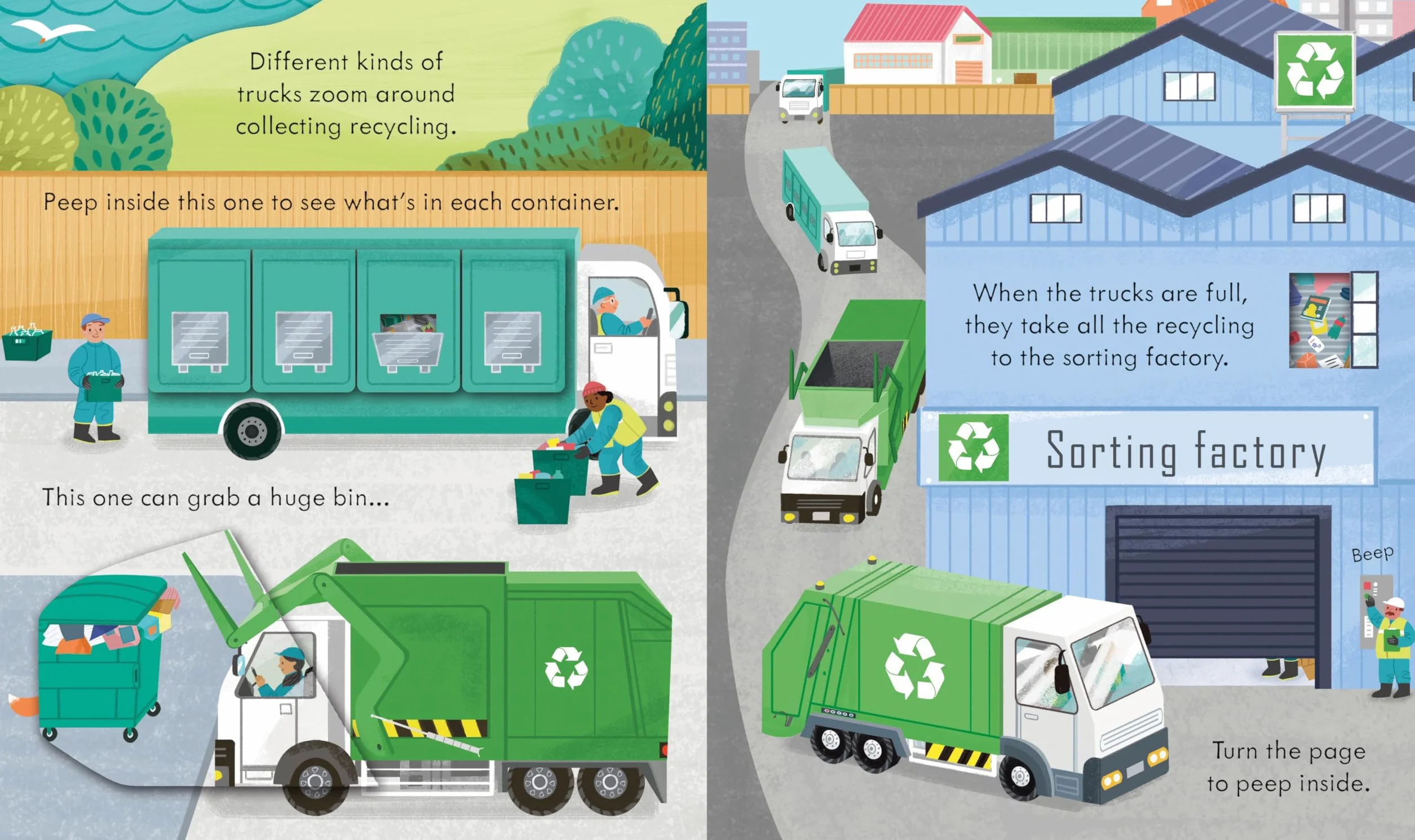 Peep Inside How a Recycling Truck Works