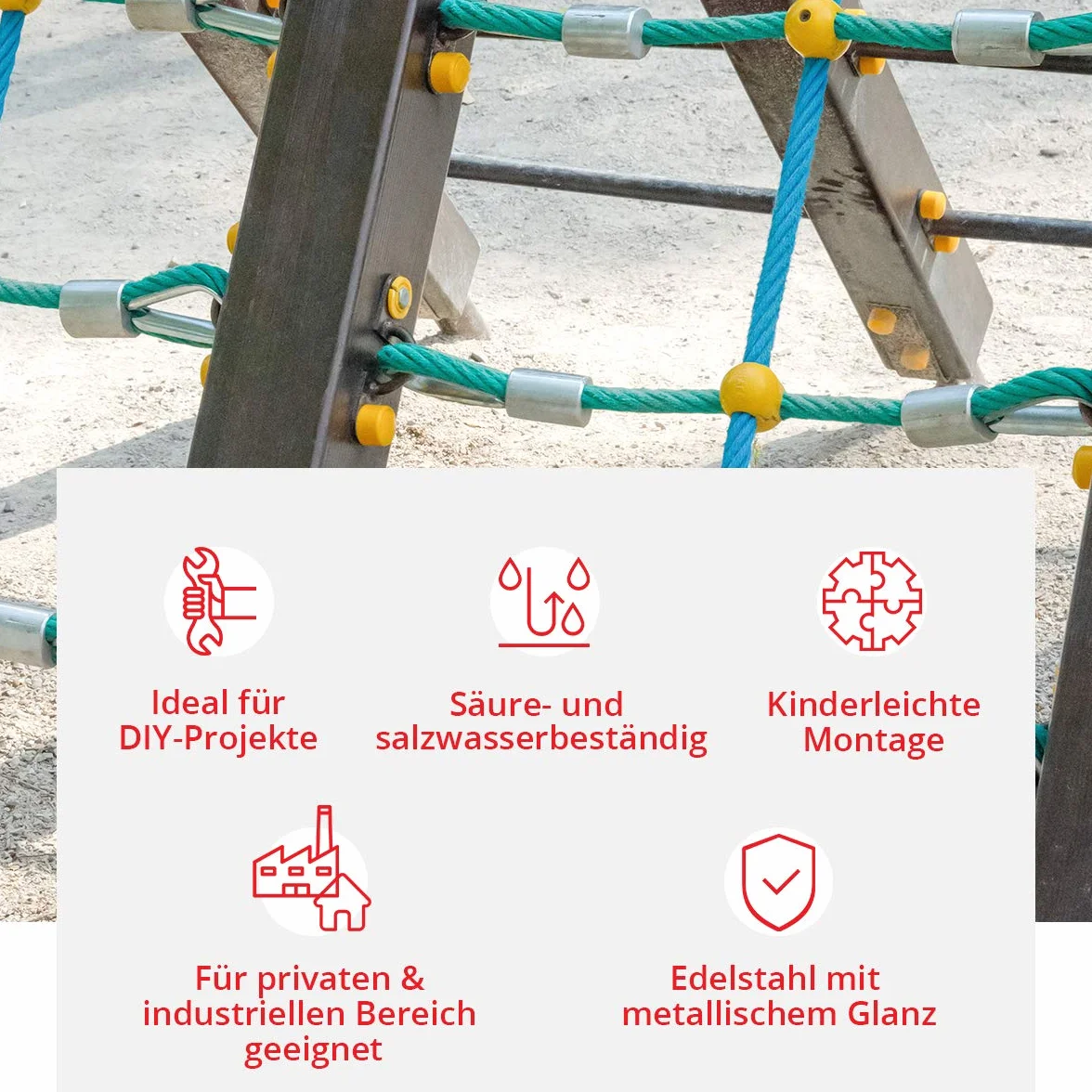 Seilwerk STANKE 10x Kausza ze stali nierdzewnej 2 mm, do zakończenia liny pętlą, do liny stalowej, syntetycznej i naturalnej