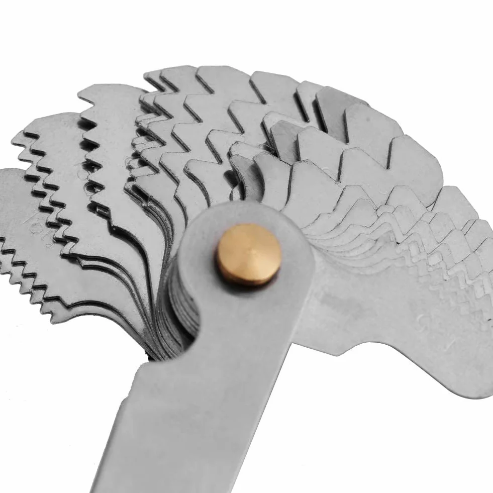 1 Szt. Skok Gwintu 2 Szt. 60 ° środek Fishtail Gauge do Mierników do Gwintowania i 1 Szt. 55 ° środek Gauge Cal Metryczny