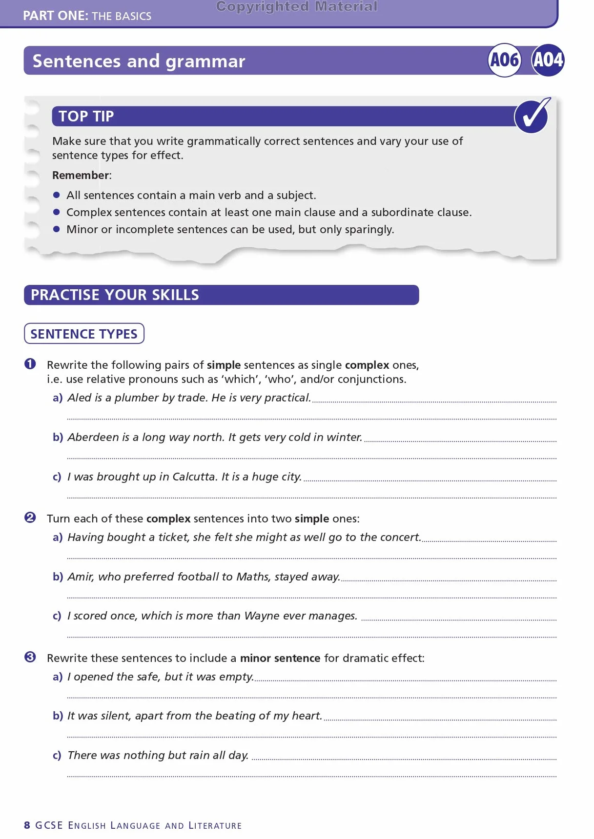 York Notes for GCSE AQA English Language and Literature Workbook