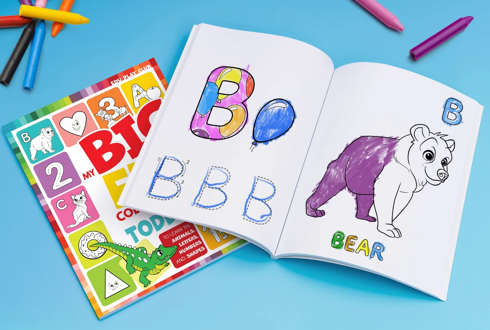 My Big Fun Coloring Book for Toddlers: Animals, Shapes, Colors, Numbers & Letters Activity Workbook Ages 2-4