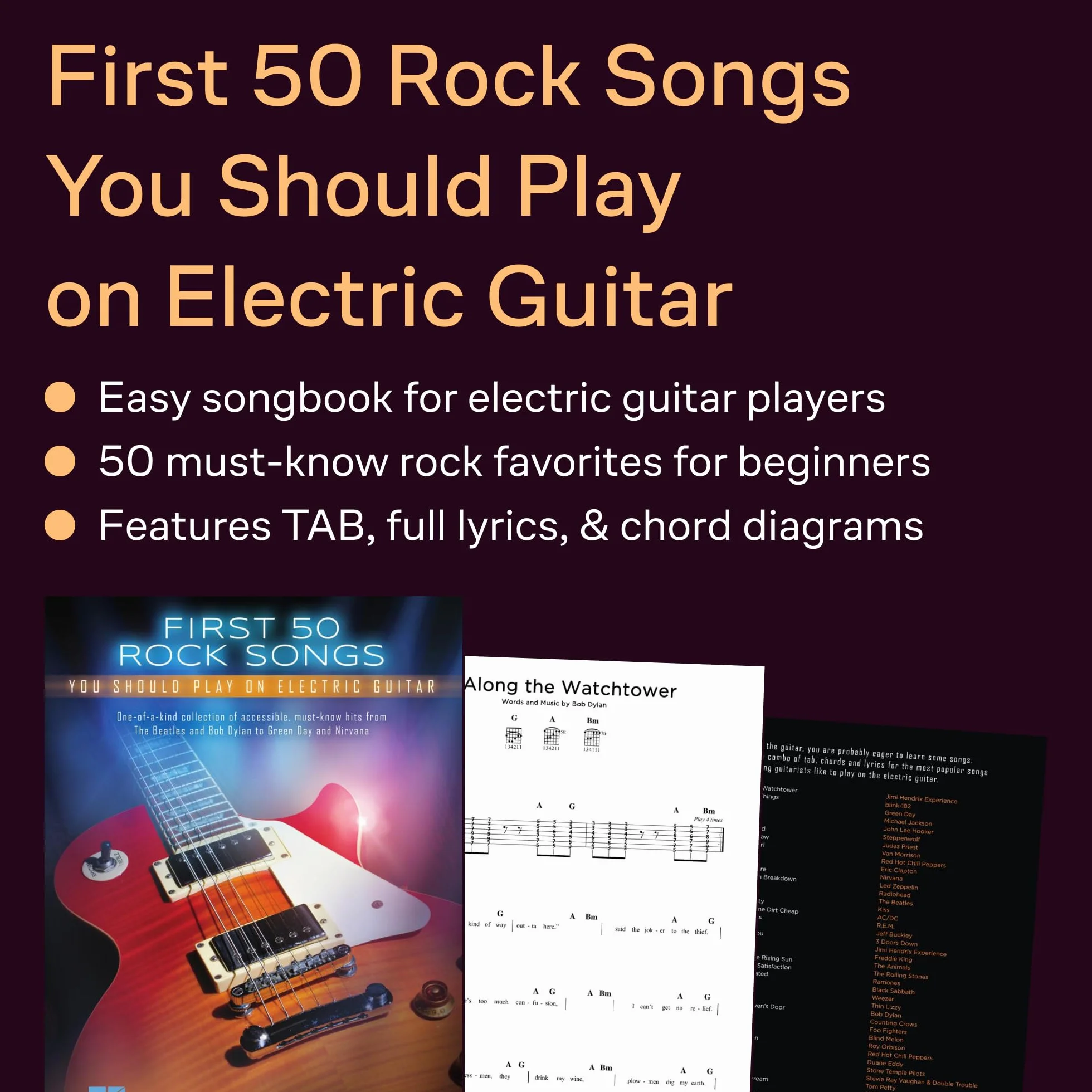 First 50 Rock Songs You Should Play on Electric Guitar