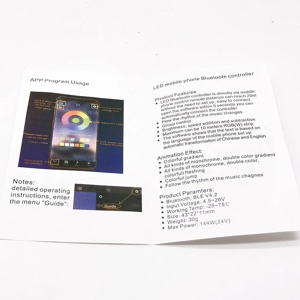 Kontroler LED RGB USB 5V Bluetooth do taśm 5050 2835 światło TV PC