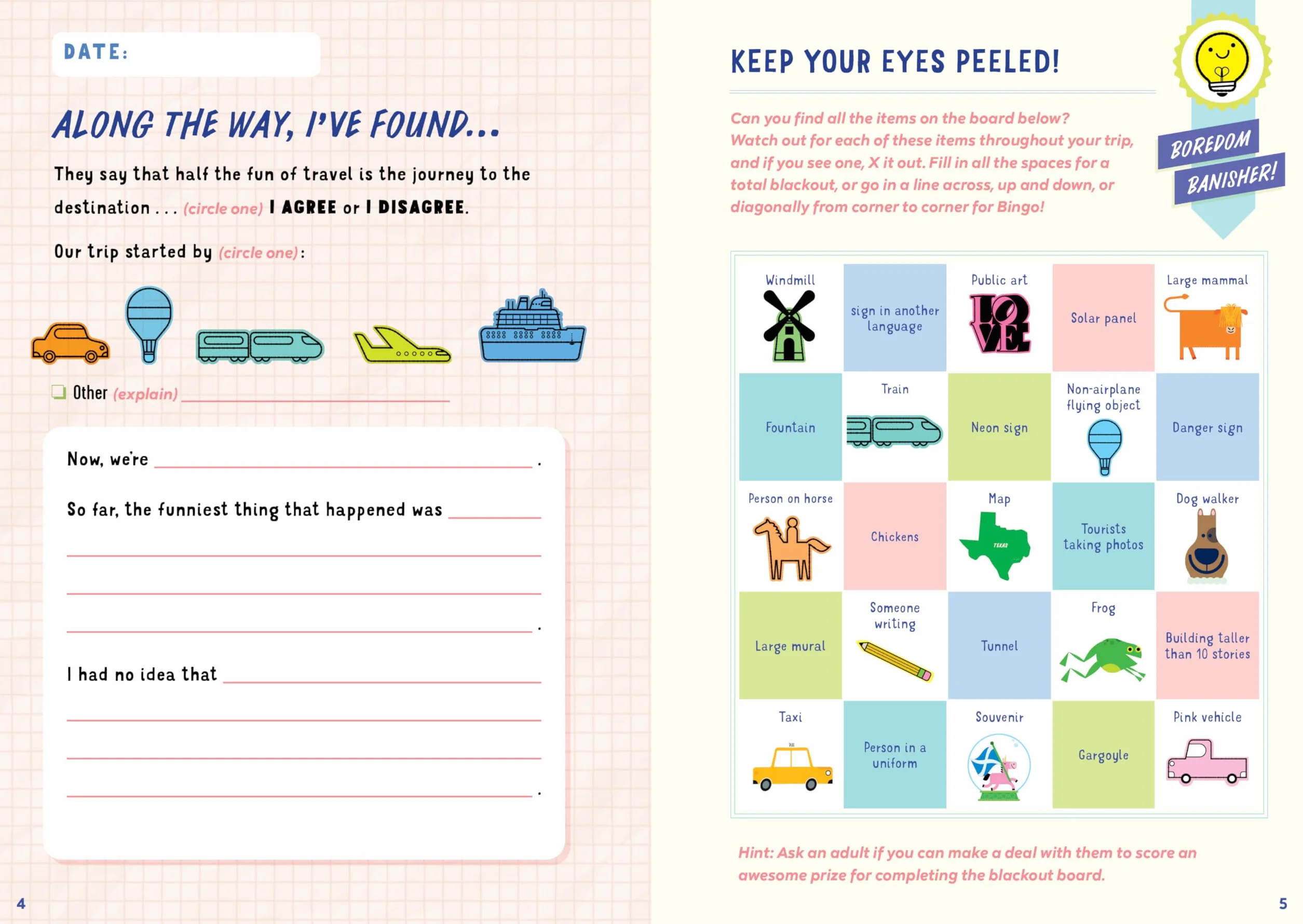 Travel Journal for Kids: Awesome Activities for Your Adventures