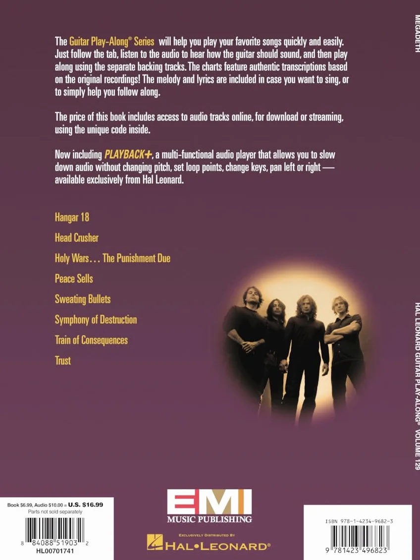 Megadeth Guitar Play-Along Volume 129 Guitare + CD