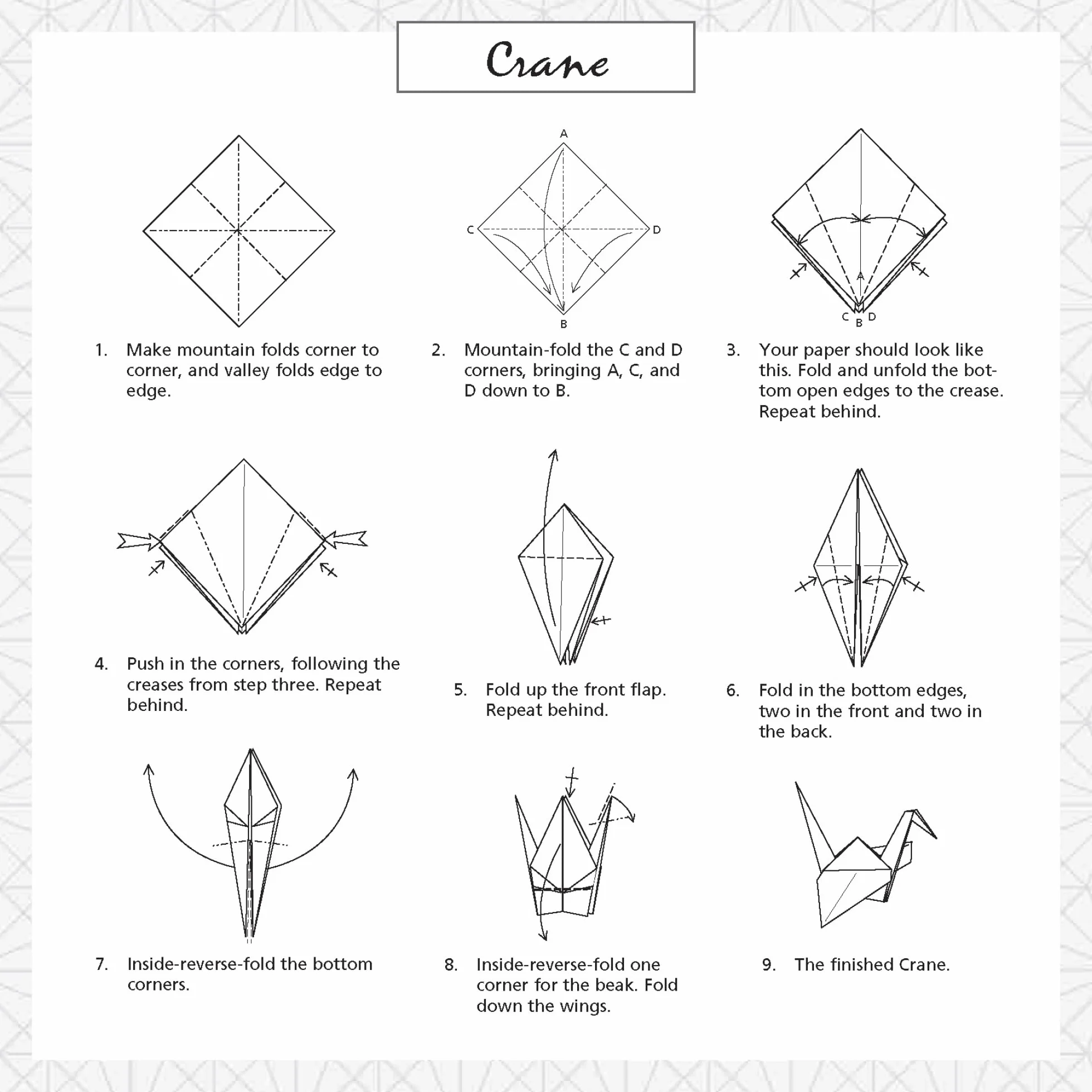 Origami Paper 200 Sheets 6" (15 cm) Double Sided Blue White Patterns 12 Designs