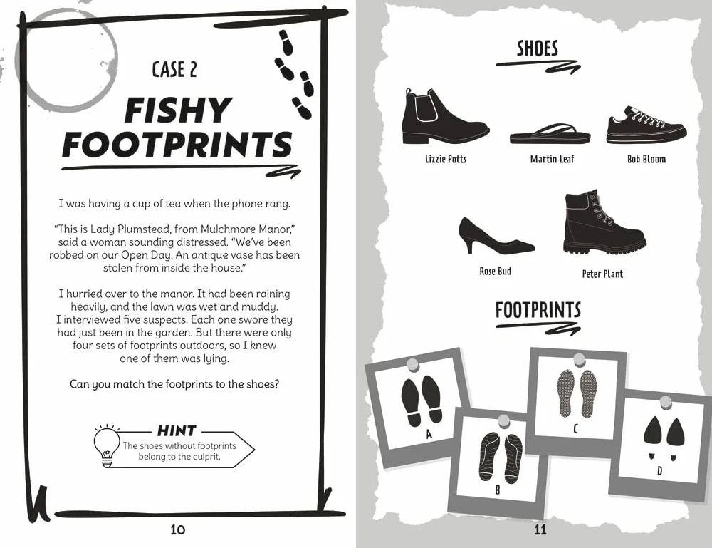 Cluedunnit: 5-Minute Mystery Puzzles for Kids: 60 cases to crack