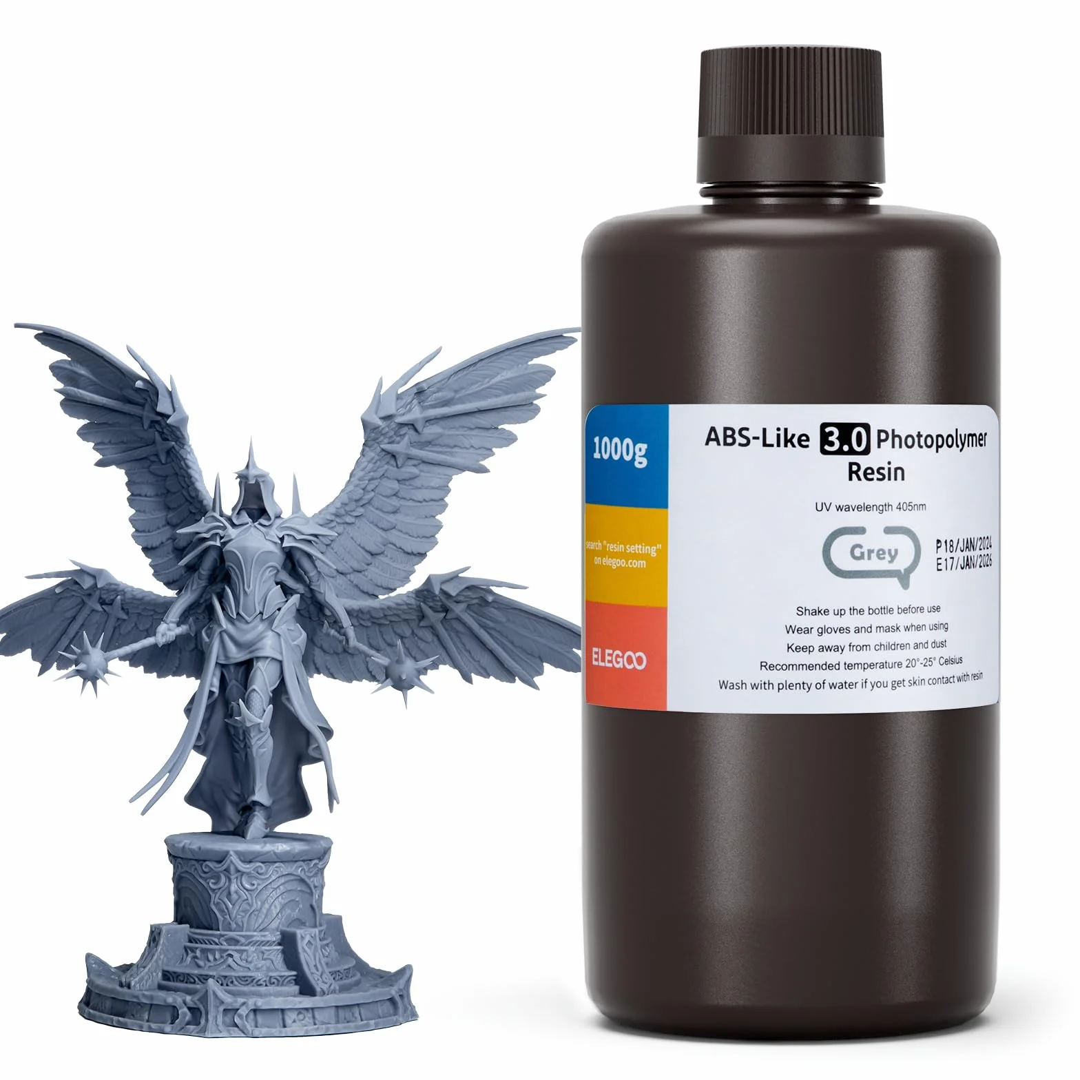 ELEGOO ABS-Like 3.0 Żywica do drukarki 3D 405 nm UV 1000 g szara
