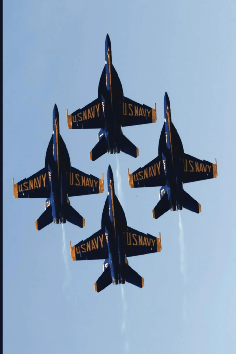 Blue Angels F/A-18 Fighter Jets Journal: The Sky's Limit - 4 Jet Formation Edition, College Ruled Notebook, Circle Date Header, 6 x 9 in., 200 Pages