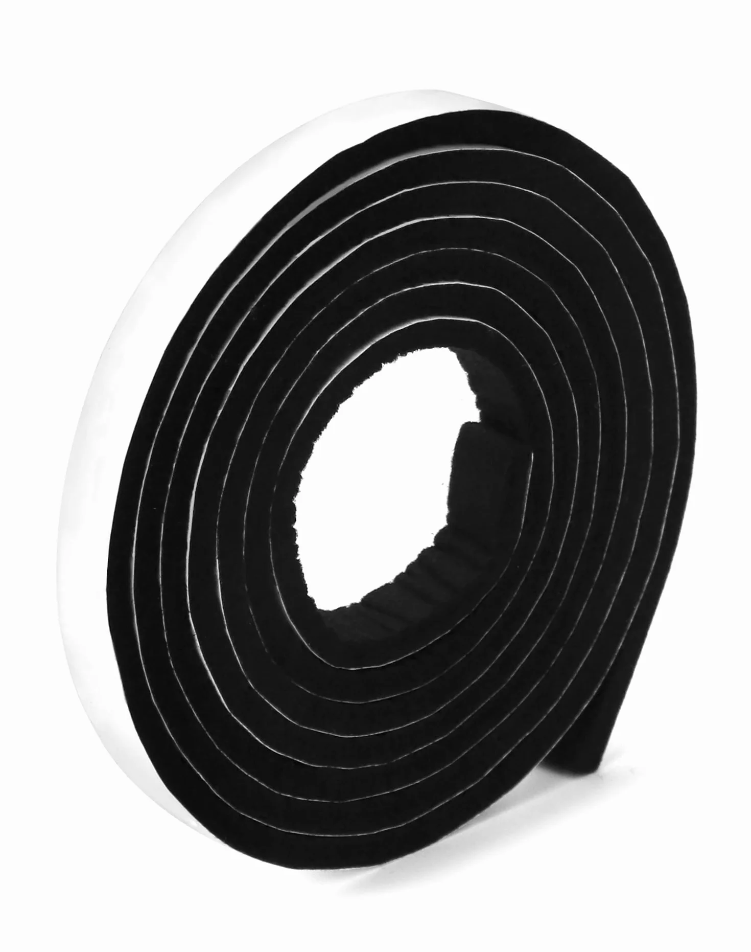 QWORK® 2 metr Samoprzylepna taśma filcowa - grubość 5 mm, szerokość 1,3 cm - czarne ślizgacze filcowe Rolki filcowe do ochrony podłóg i majsterkowania