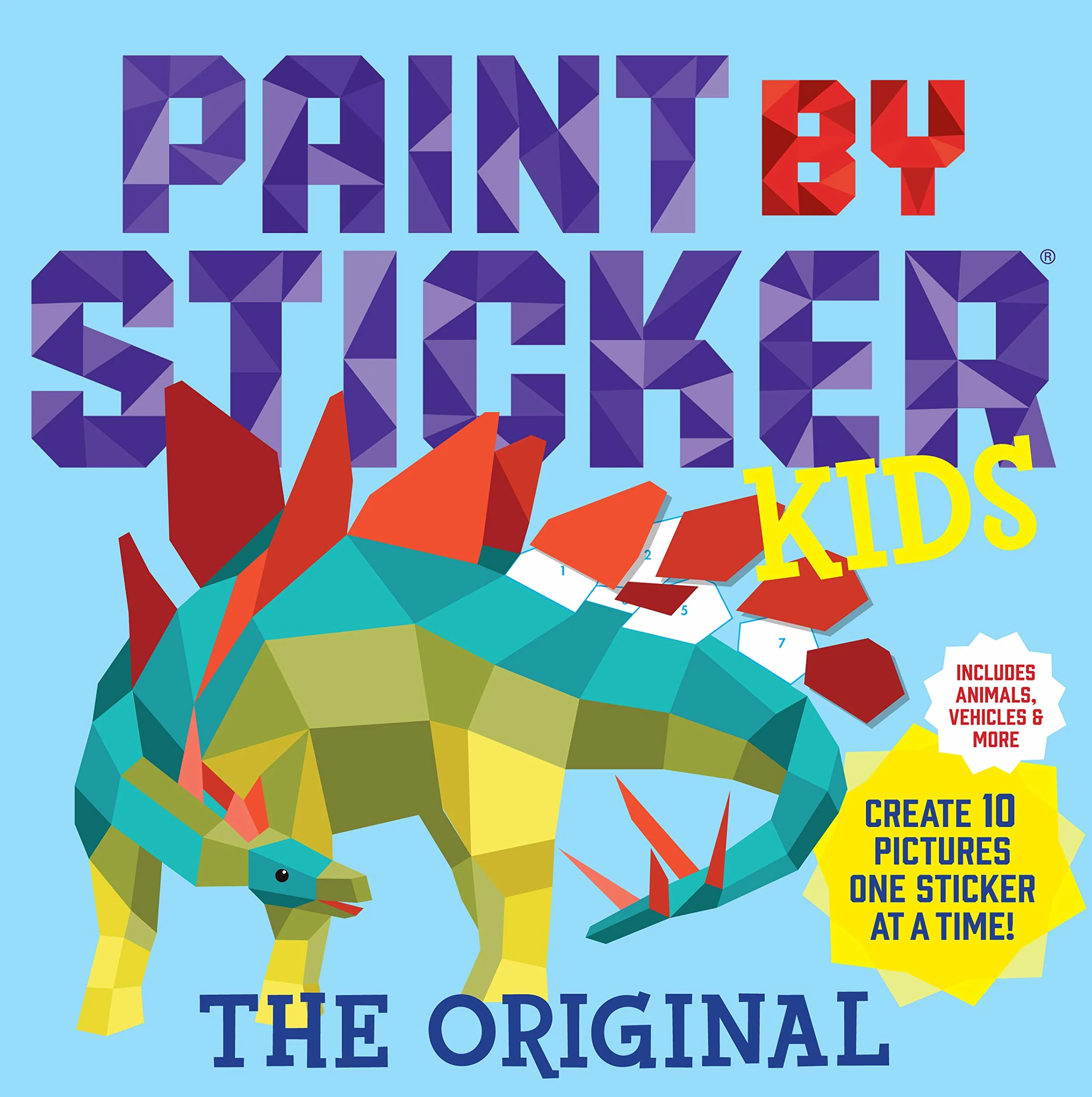 Paint by Sticker Kids: Create 10 Pictures One Sticker at a Time! Activity Book, Sticker Art, No Mess