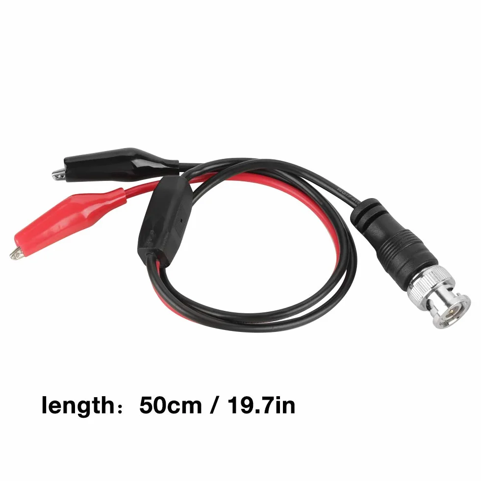 Kabel sondy testowej, Dekaim 2 szt. BNC Oscyloskop BNC Wtyczka męska Q9 do podwójnego zacisku krokodyla 0,5 m