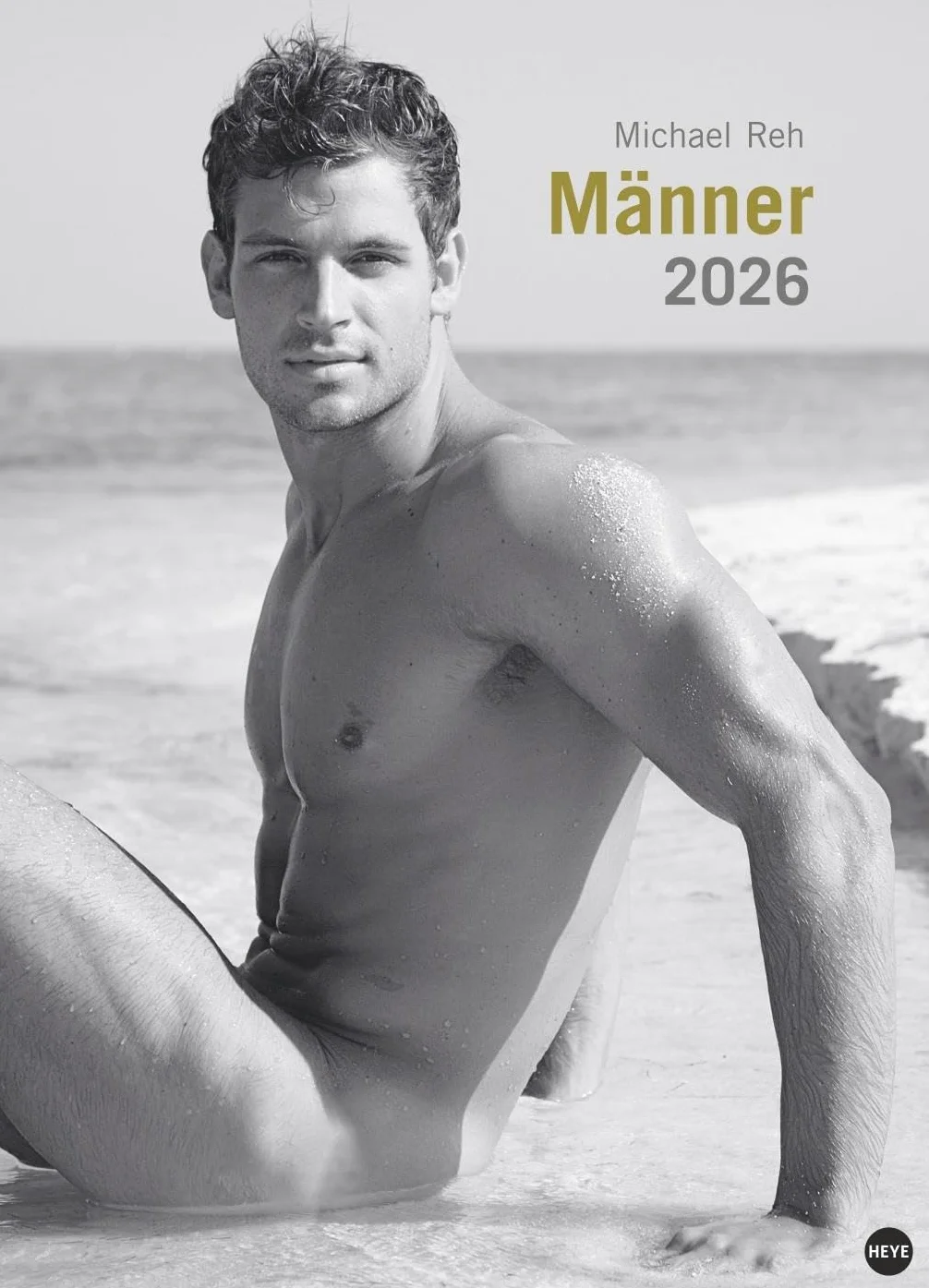 Männer Edition Kalender 2026: Jeden Monat ein sinnliches Schwarz-Weiß-Foto in einem Kalender im Großformat. Schöne Männer im Wandkalender XXL 2026. Hochformat 49 x 68 cm.