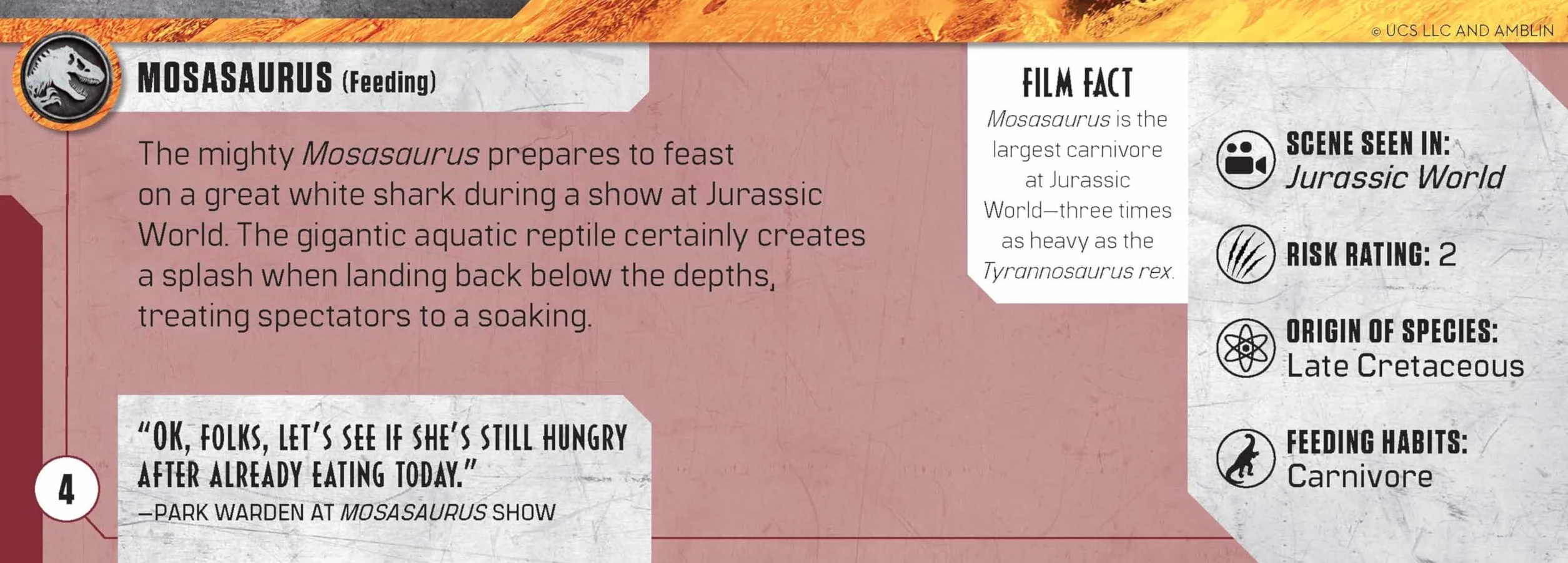 Jurassic World: Dinosaur 3D Viewer: 30 Cards Featuring 3d Illustrations, Facts and Trivia + Fold-out Instructional Booklet
