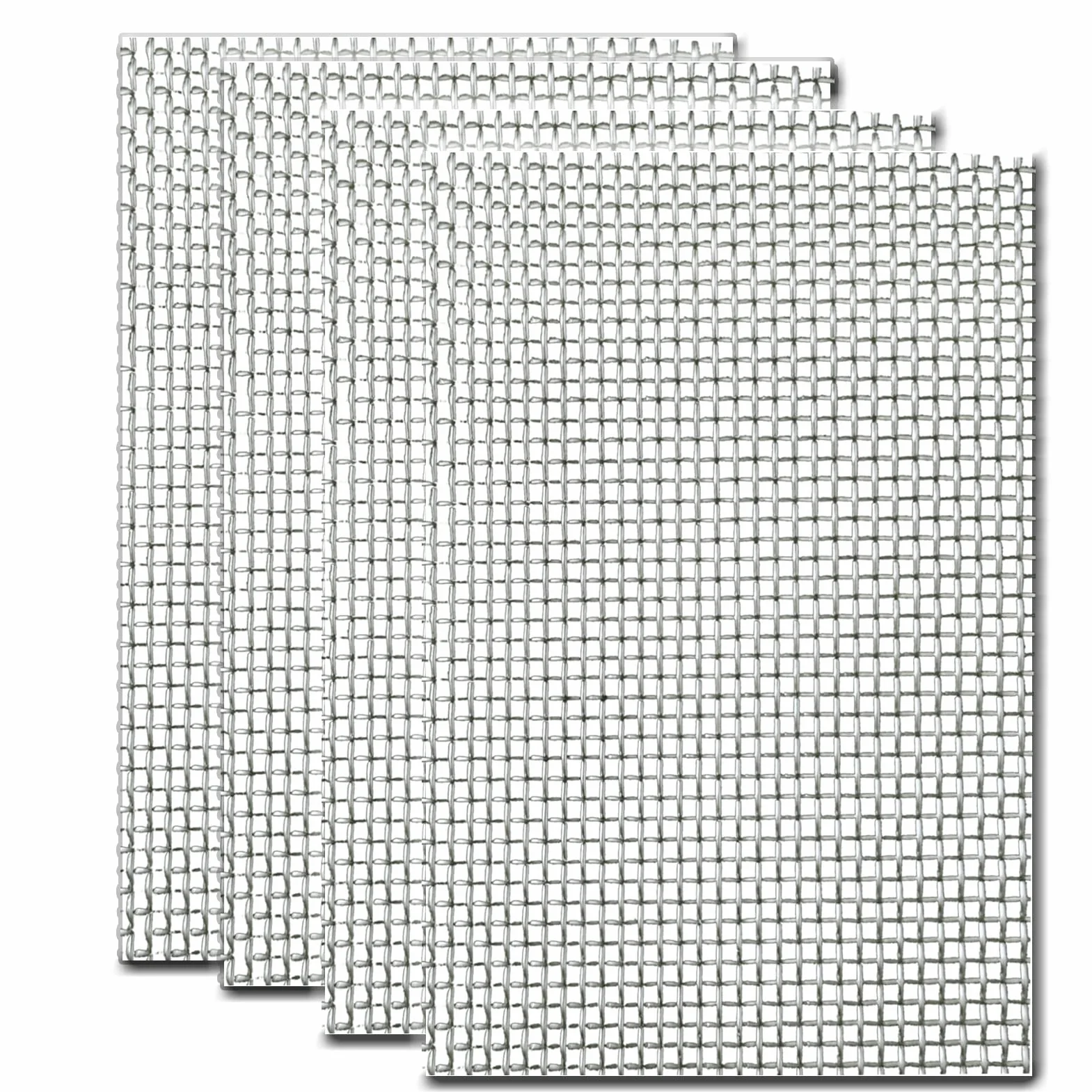 Siatka Druciana ze Stali Nierdzewnej 304, 20 Oczek, 300x210 mm, 4 Sztuki