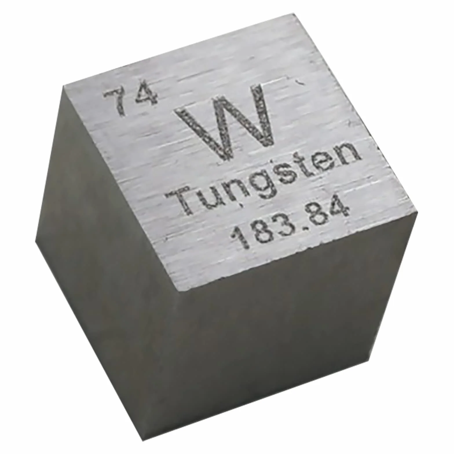 BBAUER kostka wolframowa 1 cal (2,54 cm), metalowe kostki gęstości o wysokiej gęstości, kostka pierwiastka do kolekcji pierwiastków, materiał laboratoryjny/matowy/25,4 mm