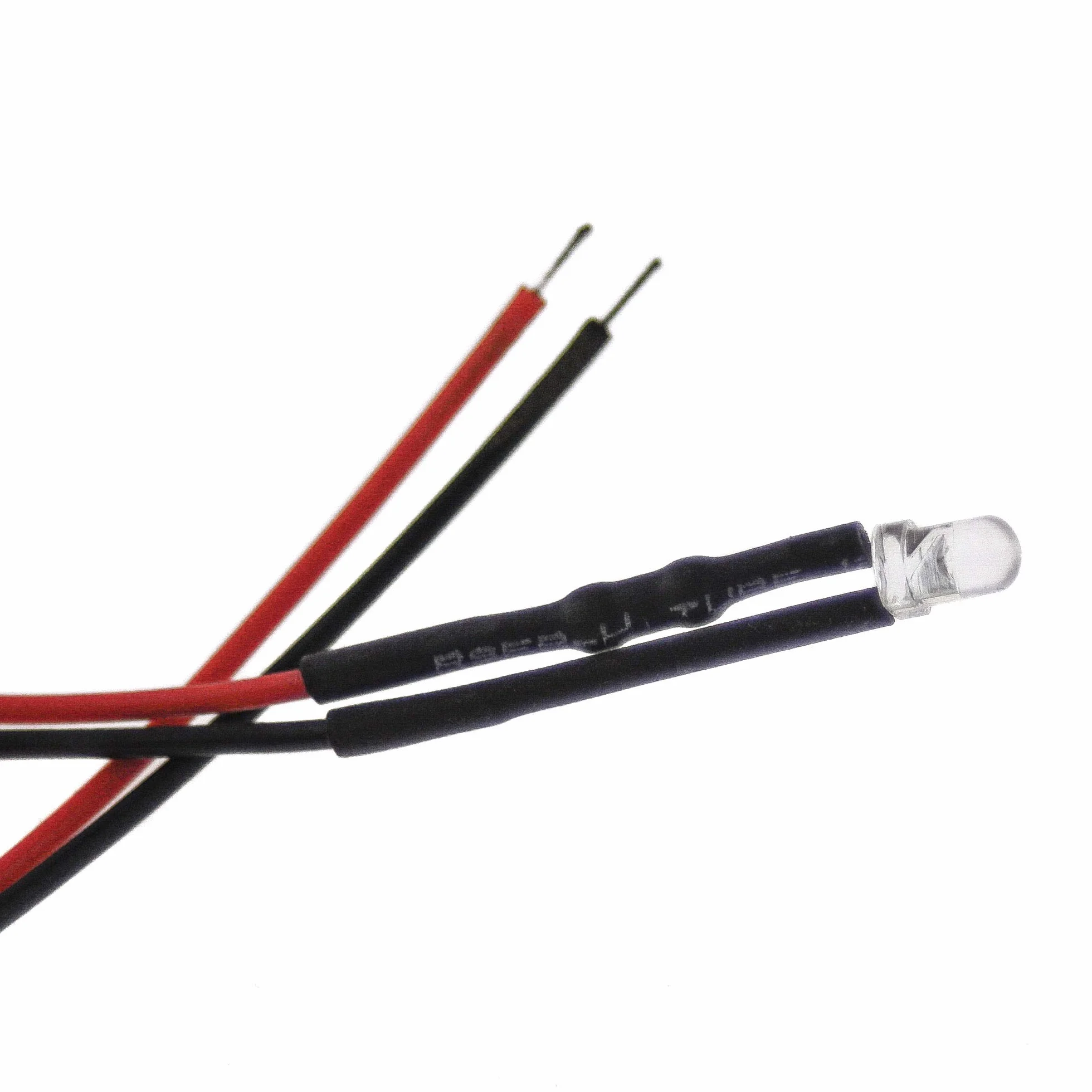 LED 24V ciepła biel 3000K 10x3mm z kablem 20cm