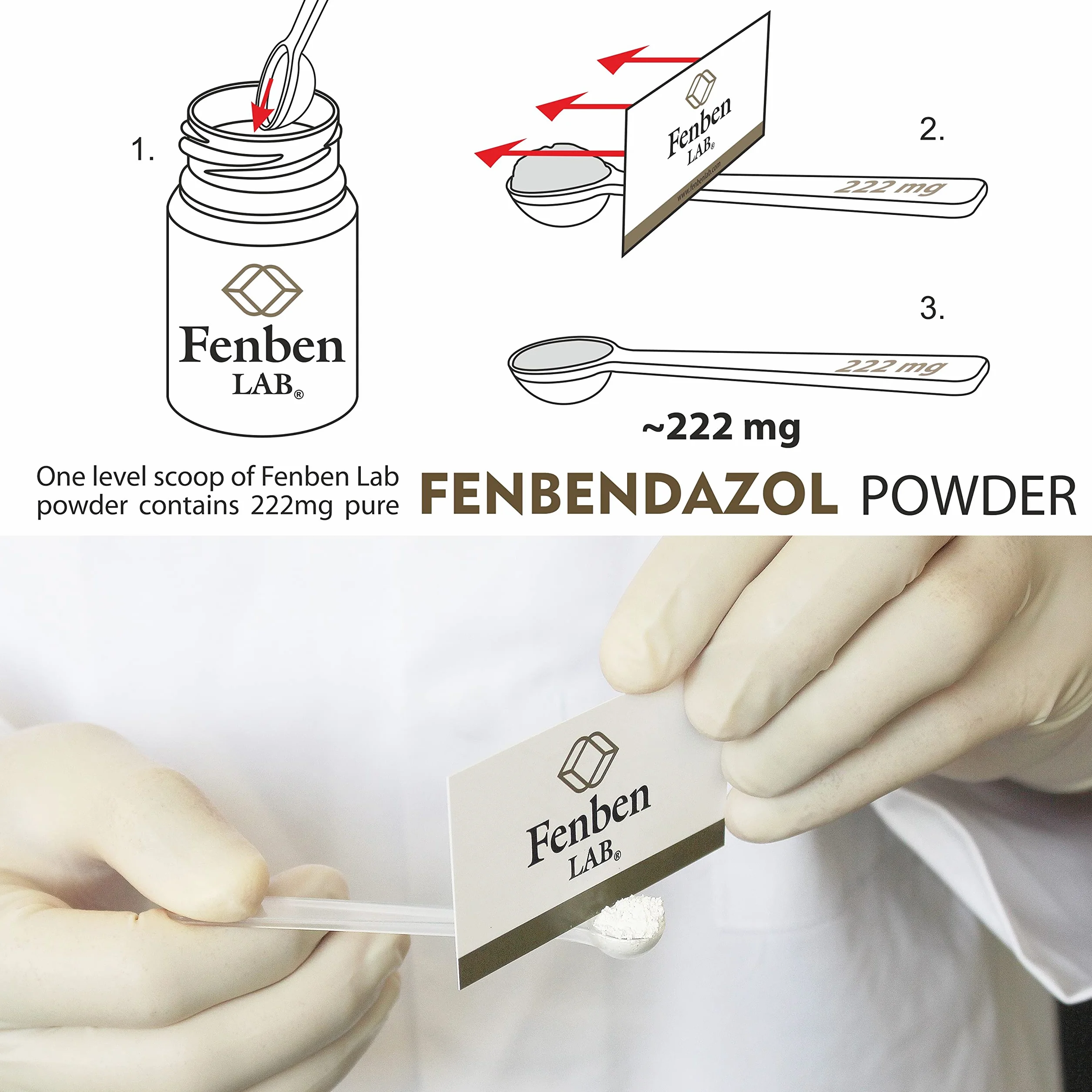Fenbendazole 25g Proszku, Czystość >99.9%, Fenben Lab, Certyfikat Analizy