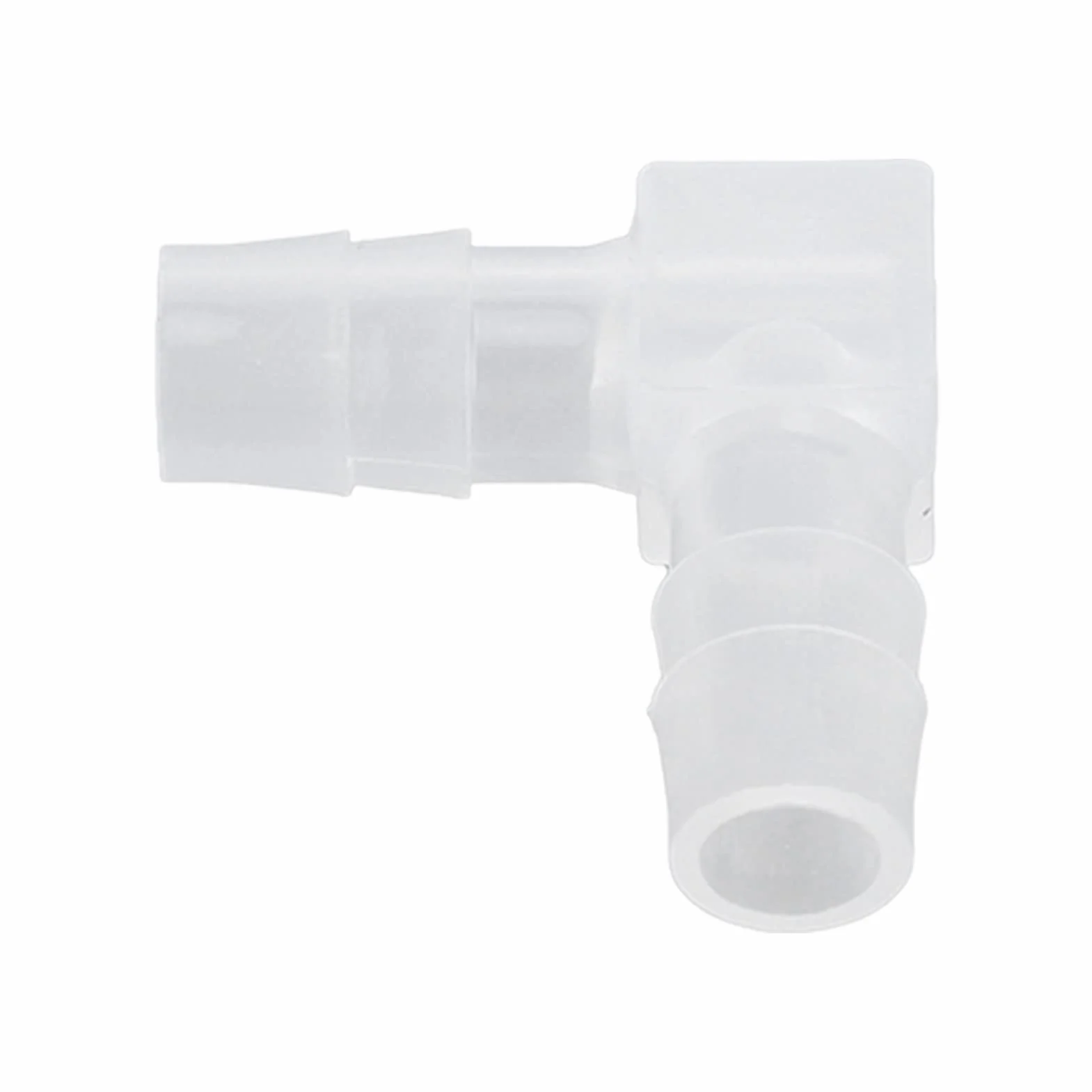 10 Sztuk Kolanko Króciec do Węża Plastikowe Kolanko Króciec do Węża montaż 90 Stopni Równy Kolczasty łącznik Adapter L Kształt do Akwarium (8 mm)