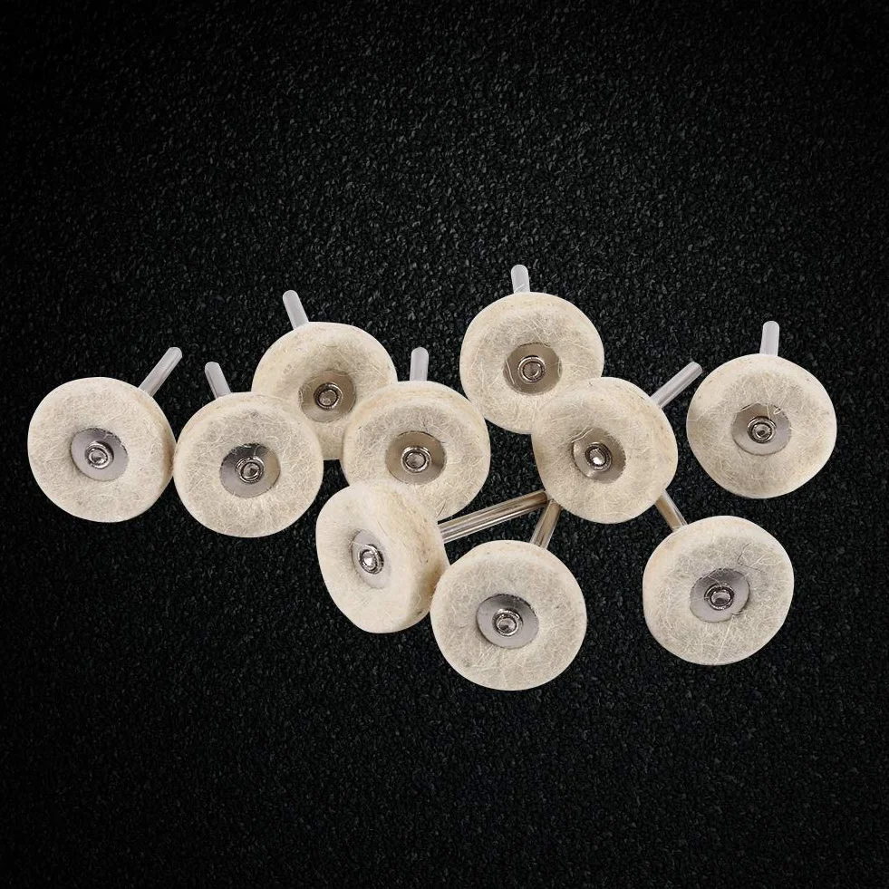 Ruedas de pulido de fieltro 25 mm, 10 sztuk, para taladro amoladora herramienta rotativa