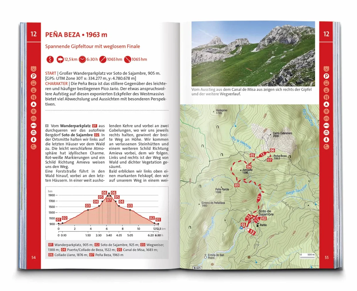 KOMPASS Wanderführer Picos de Europa 55 Touren Extra-Tourenkarte GPS-Daten zum Download