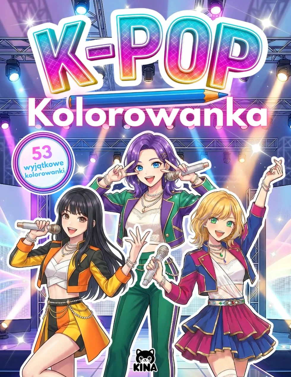 53 kolorowanki K-pop: książka do kolorowania dla dzieci i fanek